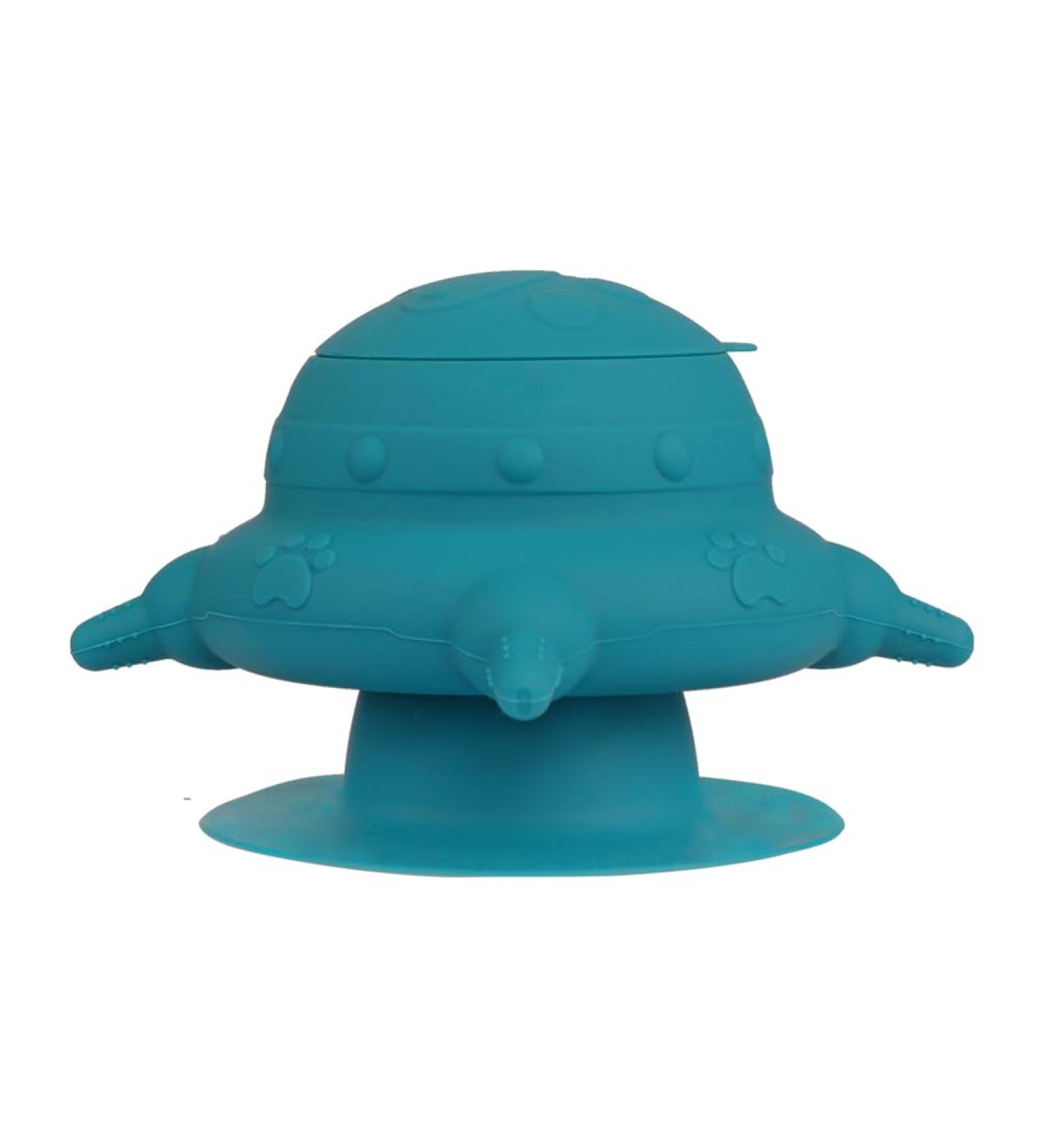 Puppy Milk Feeder 235ml | Silicone Milk Shell with Suction Cups | Ideal Newborn Pet Feeding Station | Kitten & Puppy Care | Cyan Color - Buy Online on GoSupps.com