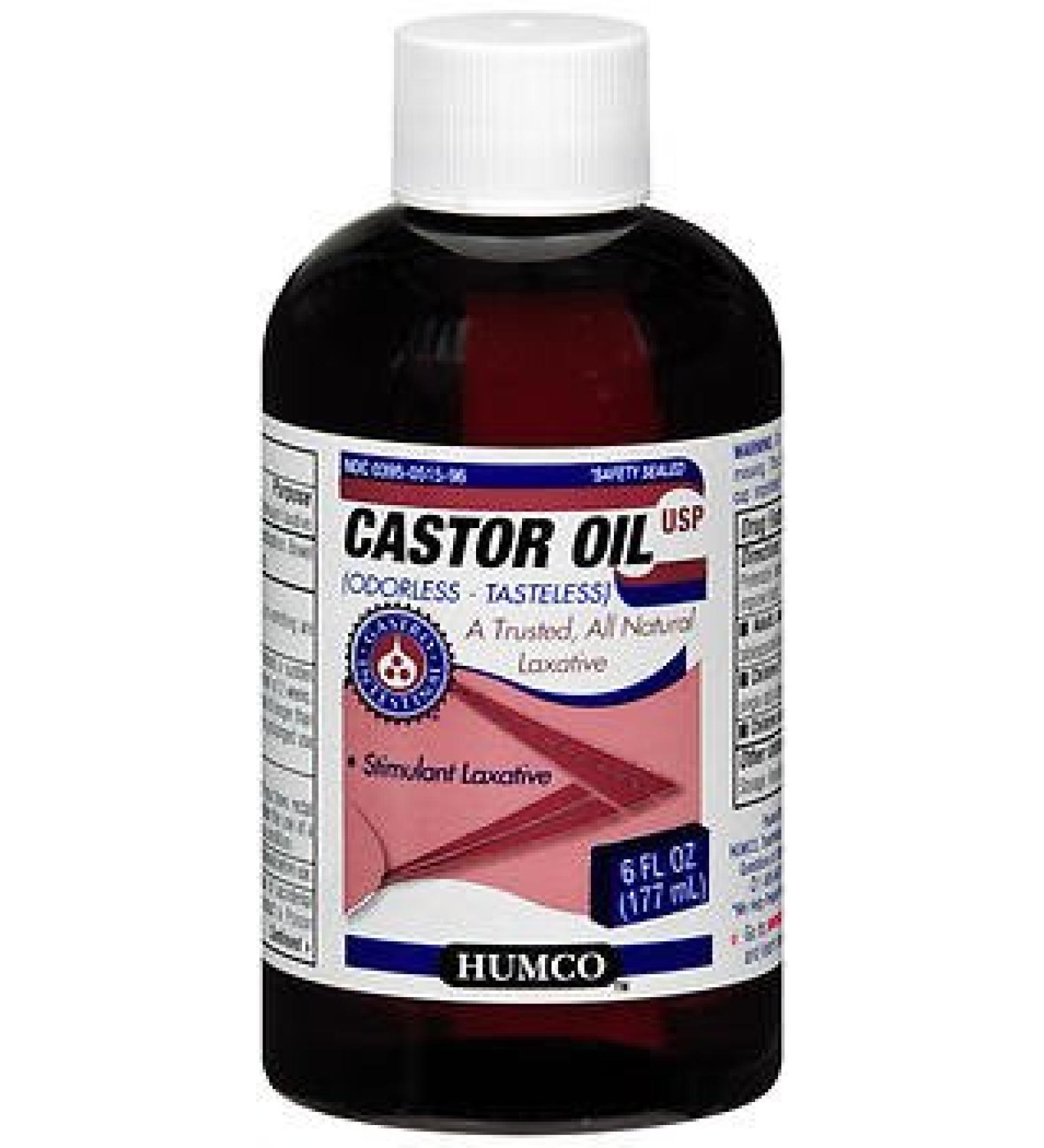 Humco Castor Oil for Constipation - 6 oz Pack of 5