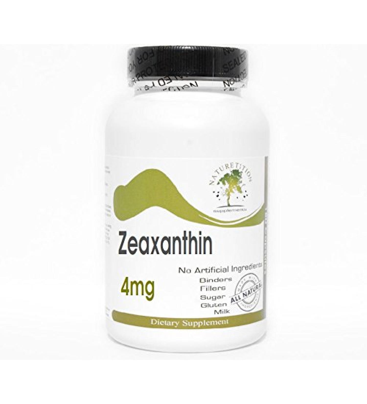 Zeaxanthin 4mg 200 Capsules - No Additives Naturetition Supplements