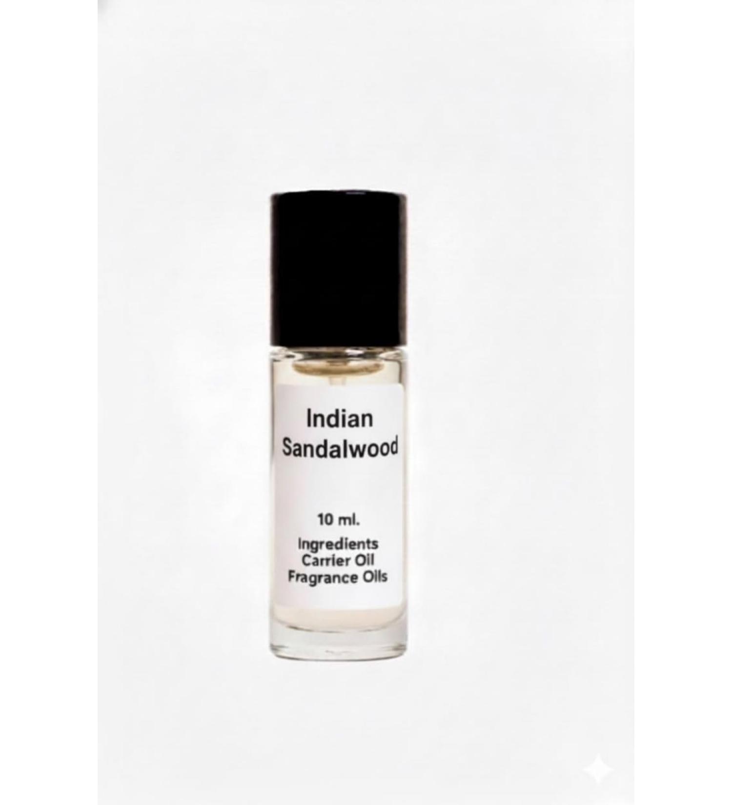 Indian Sandalwood Perfume Oil 10ml Roll on Bottle Premium Grade Fragrance Muslim Oils