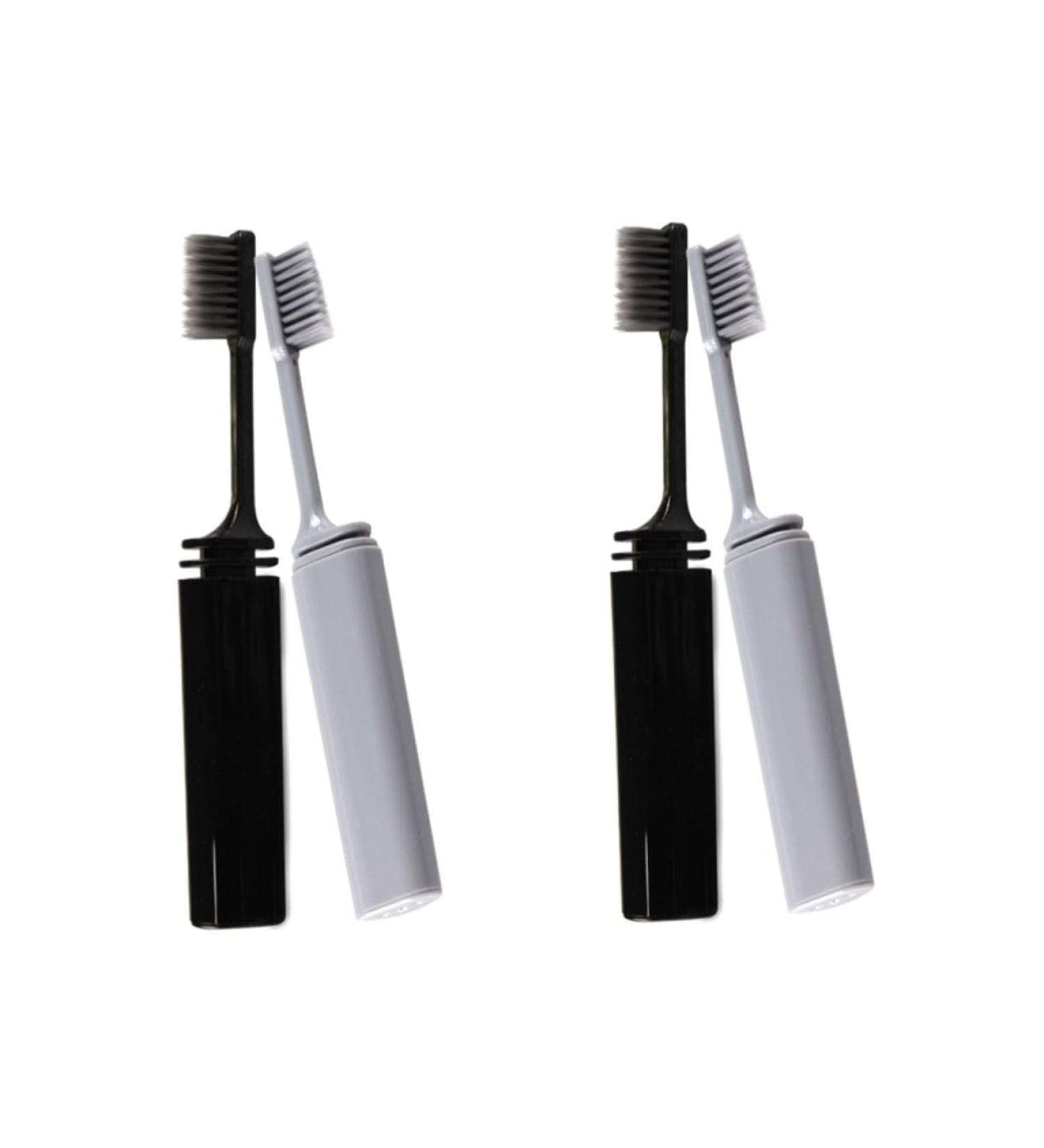 FRCOLOR 4 Pcs Portable Folding Toothbrush Set - Travel-Friendly Personal Care Teeth Brush - Buy Online on GoSupps.com
