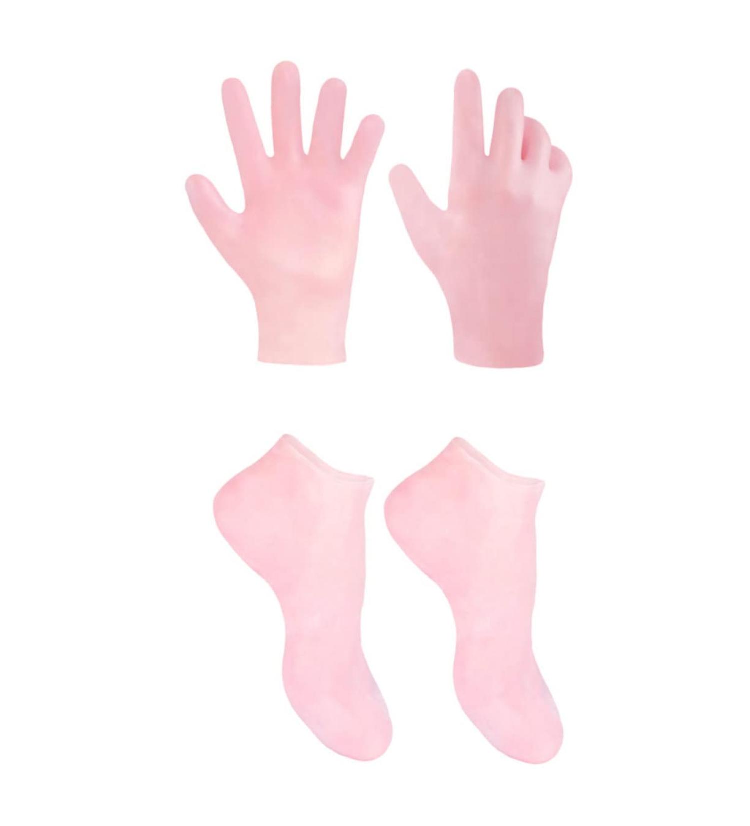 Amosfun 2 Sets Hydrating Sock Gloves Gel Spa Gloves Gel Boat Socks Heel Socks Protector Cotton Gloves for Dry Hands Cracked Foot Socks Whitening Exfoliating Gloves Remover Soft Boots Sebs - Buy Online on GoSupps.com