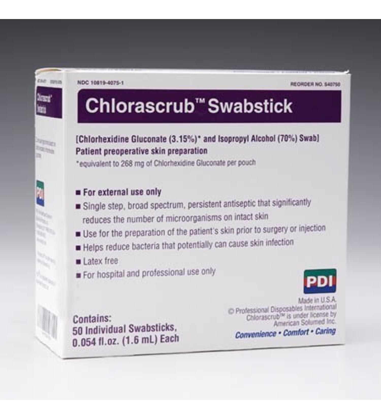 Pdi Chlorascrub Swabsticks