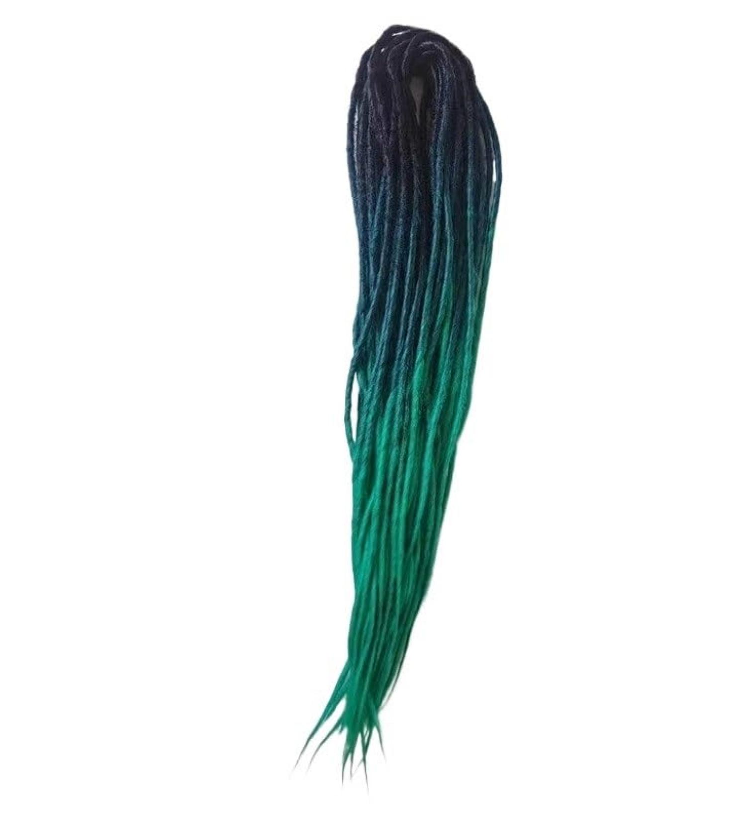 22" Handmade Synthetic Double Dreadlocks Braids Goddess Braiding Hair Attachment Soft Faux(C7_22INCH) 10 strands C7_22INCH - Buy Online on GoSupps.com