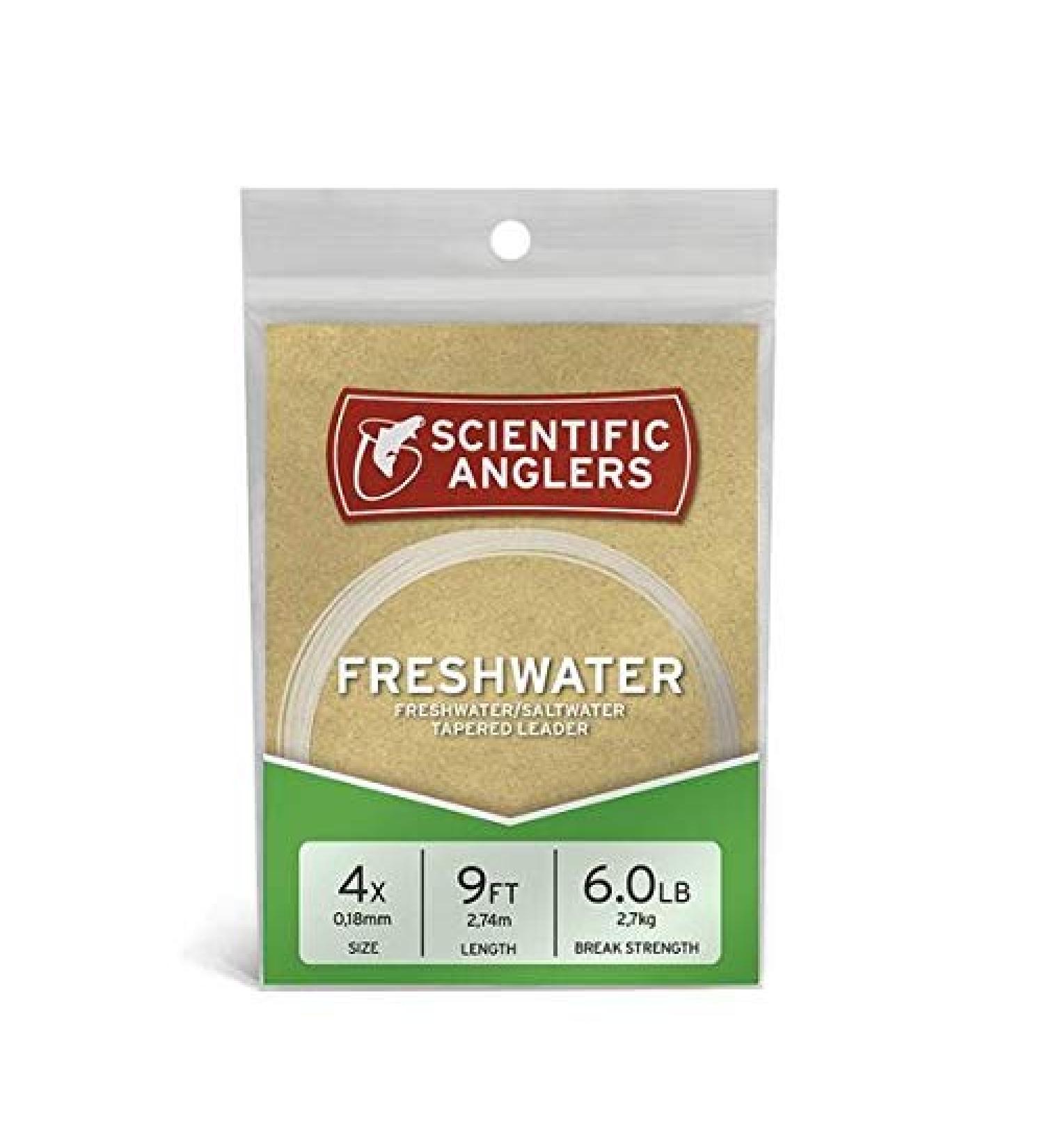 Scientific Anglers Freshwater Nylon Leaders 9", 3 Pack 4X - 3 Pack