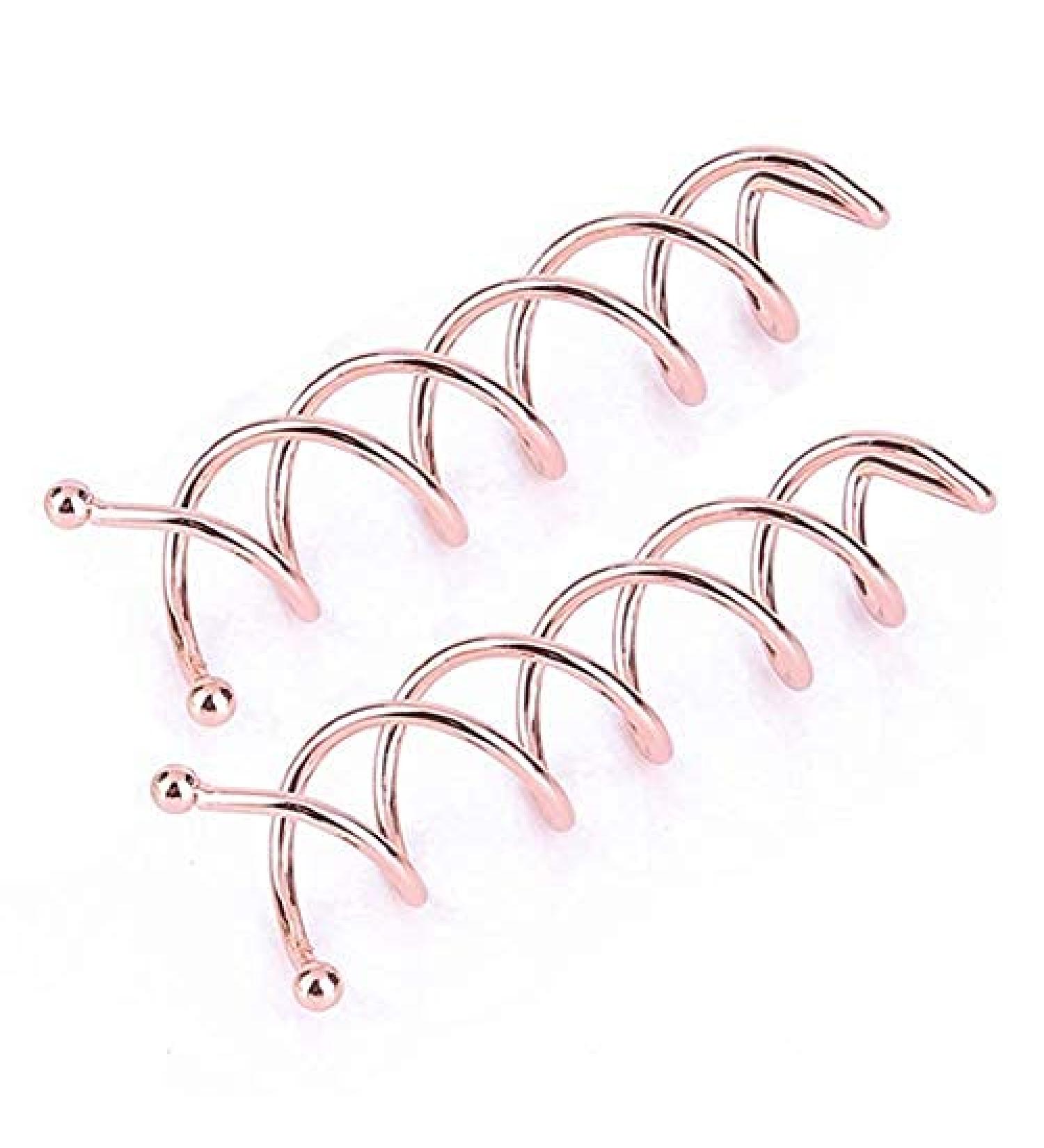 10Pcs Spiral Bobby Hair Pins - Rose Gold Twist Screw Hair Clips for DIY Hairstyles - Buy Online on GoSupps.com