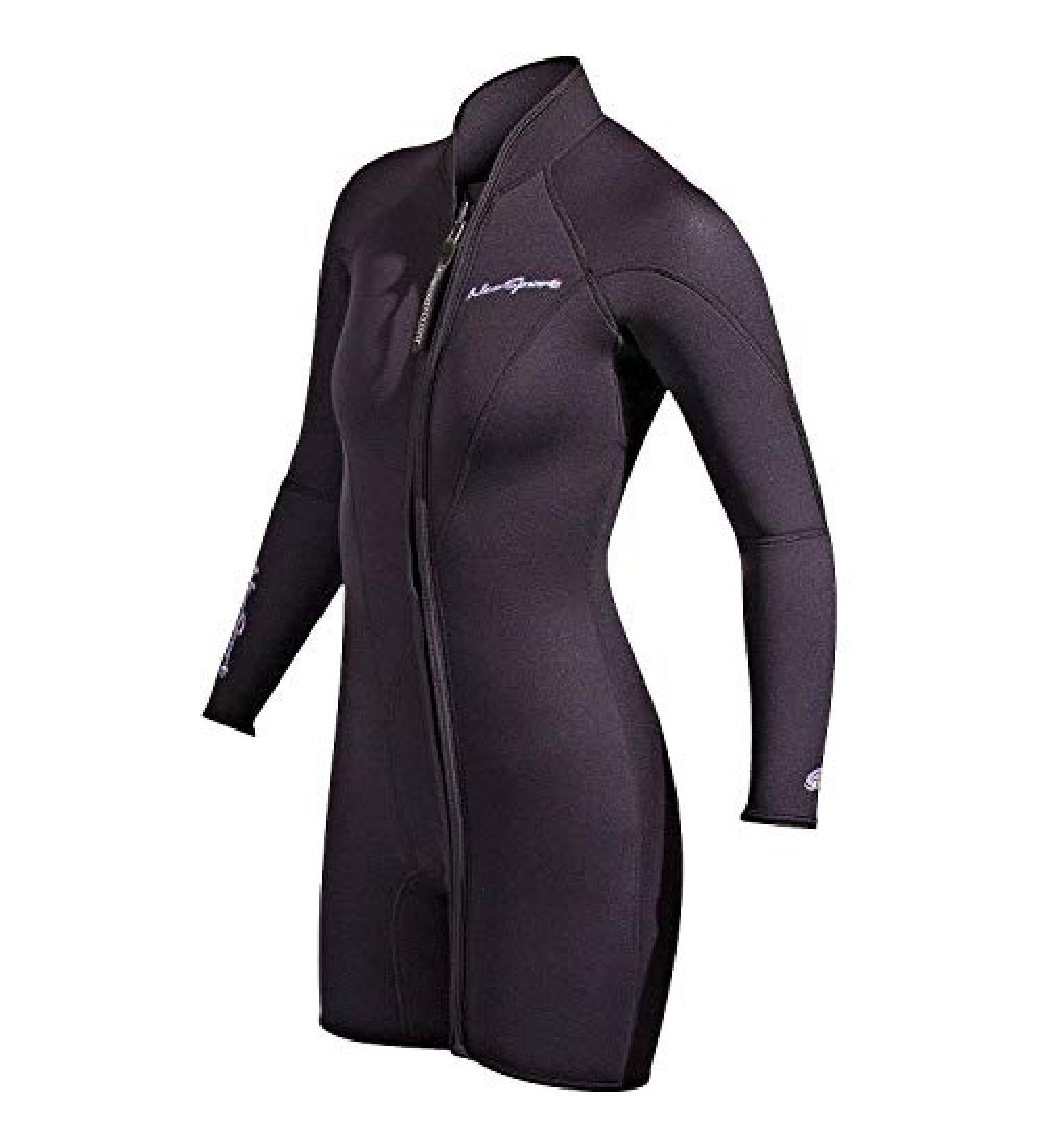 NeoSport Wetsuits Women's Premium Neoprene 3mm Step-In Jacket 4 Black