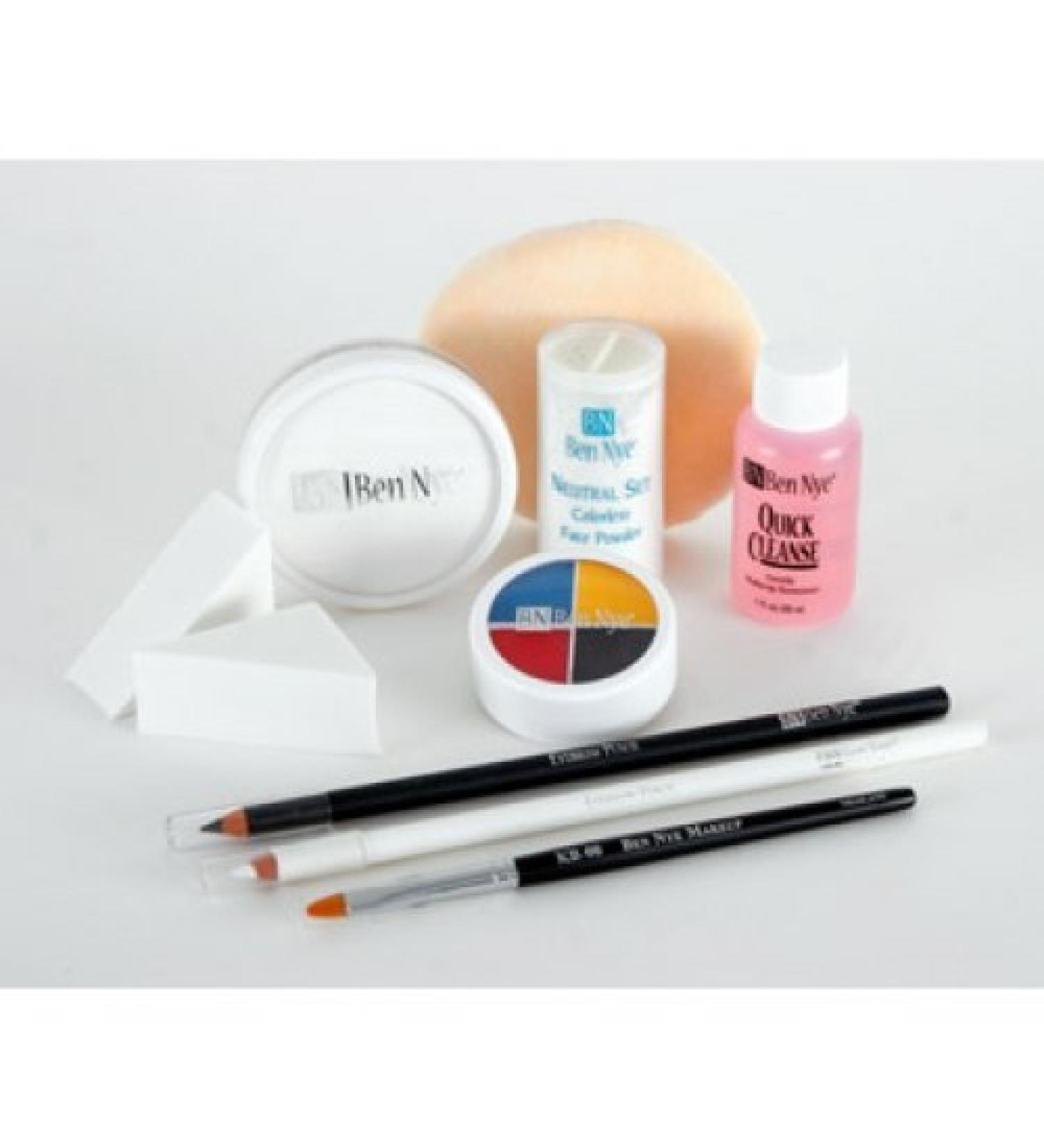 Ben Nye Clown Makeup Kit - Deluxe Whiteface DK-1 | Perfect for Professional Clown Looks - Buy Online on GoSupps.com