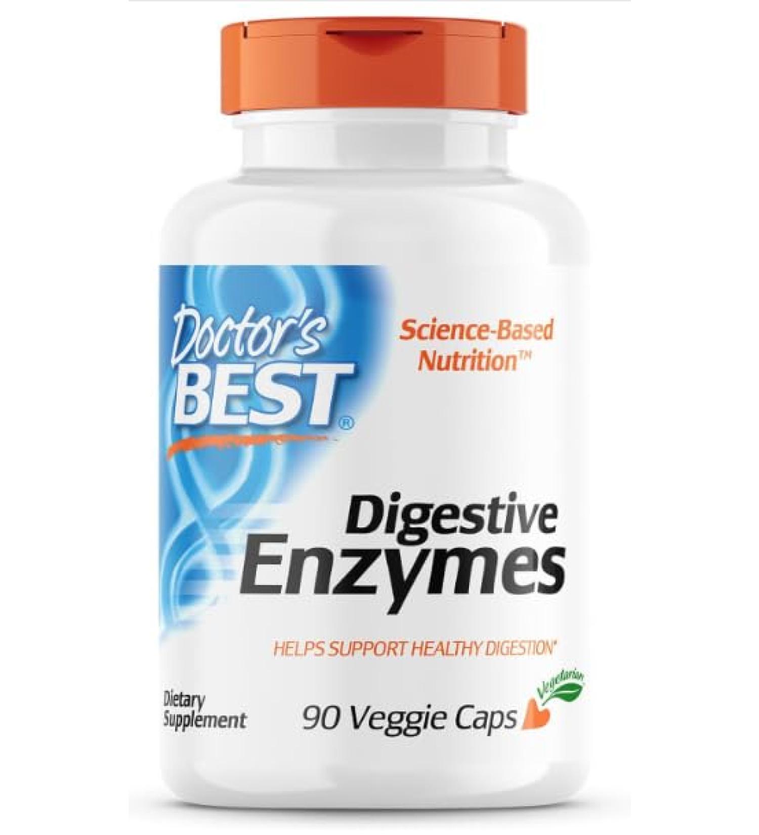DrBest's Vegetarian Digestive Enzymes 90 Vegetarian Capsules - Buy Online on GoSupps.com