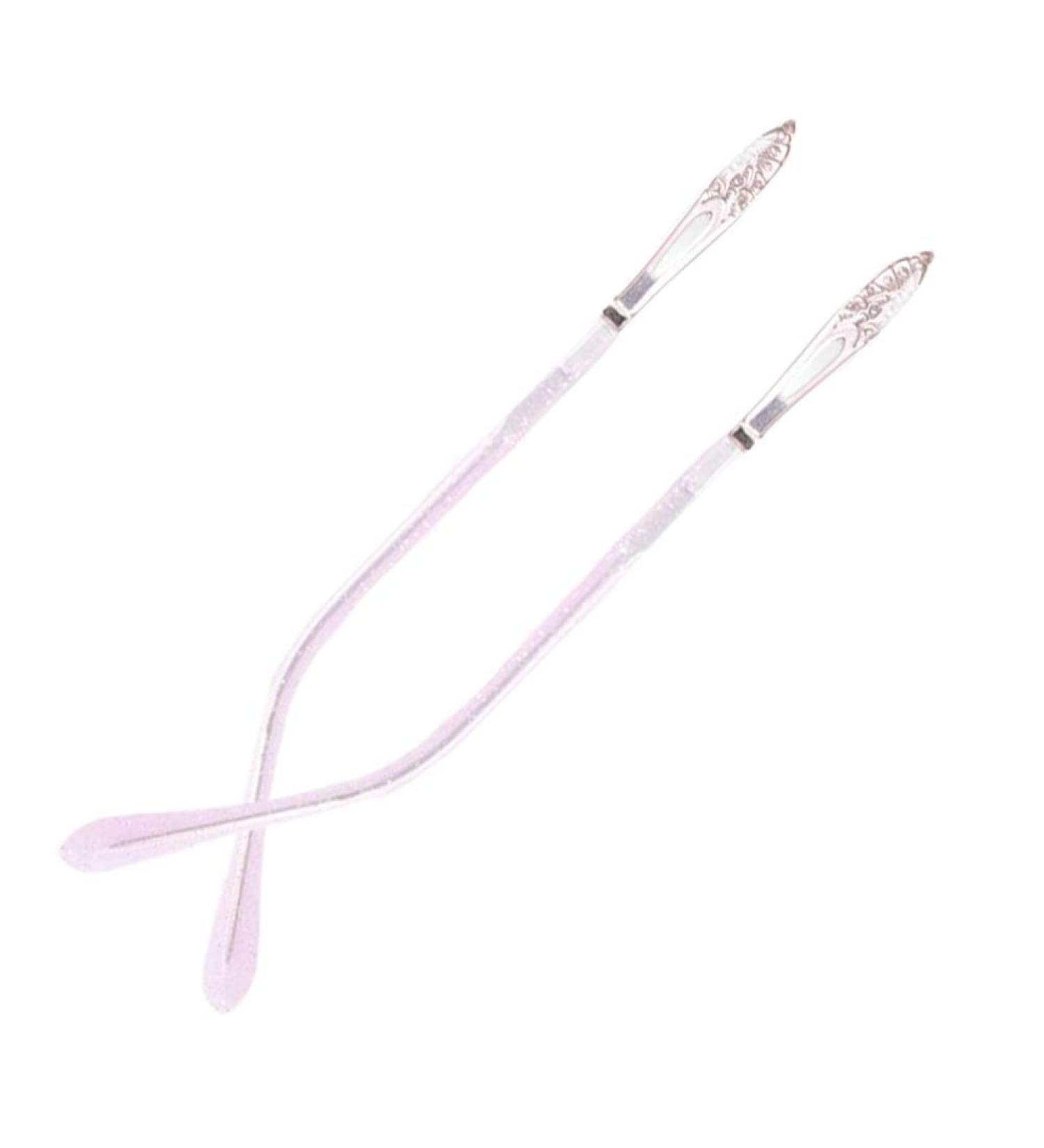 Glasses replacement bars iron frame repair glass accessories 1 pair of metal replacement bars temples rhinestone lens legs for borderless glasses pink