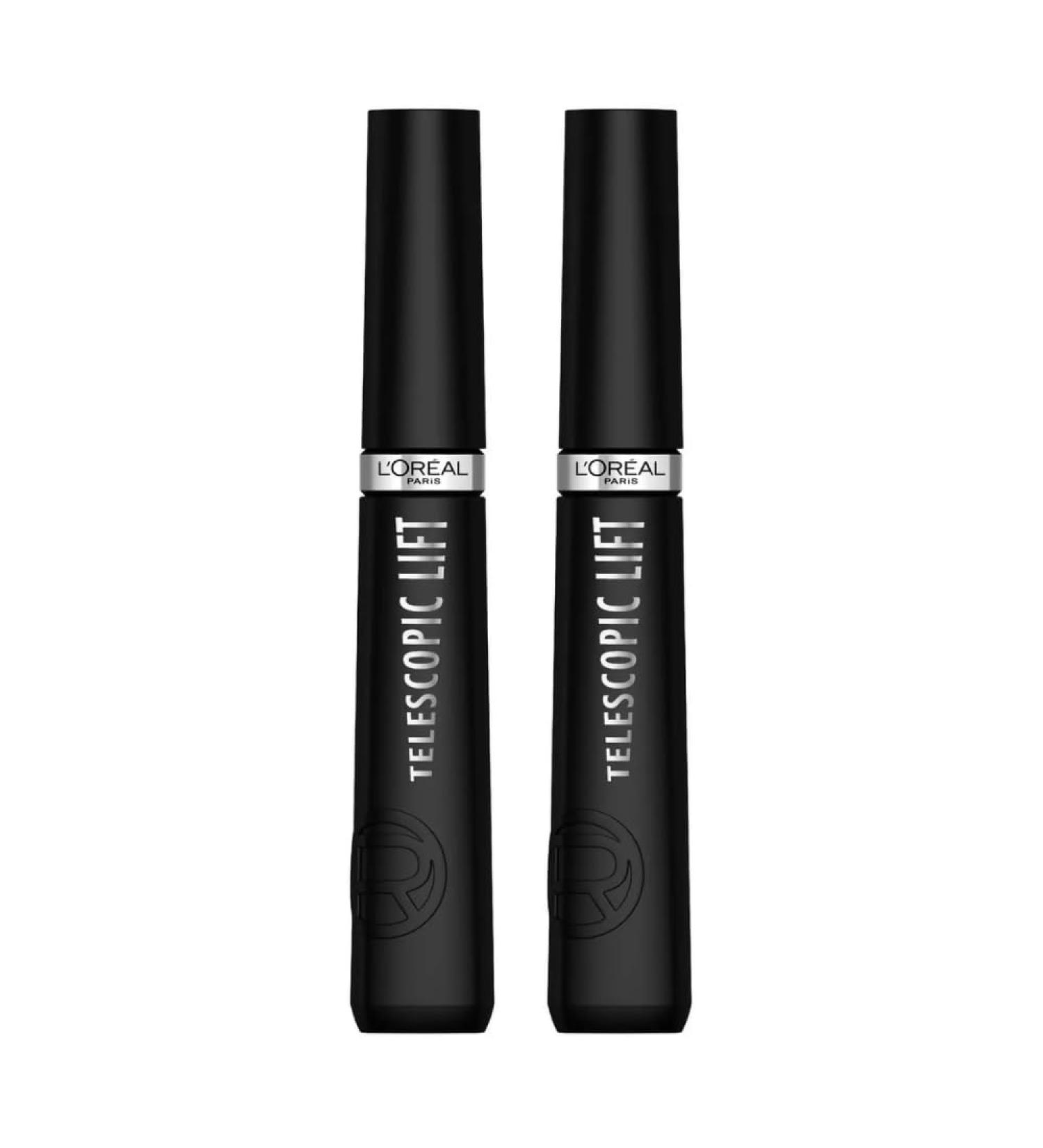 2 x L'Oreal Paris Telescopic Lift Mascara - 9.9ml Black