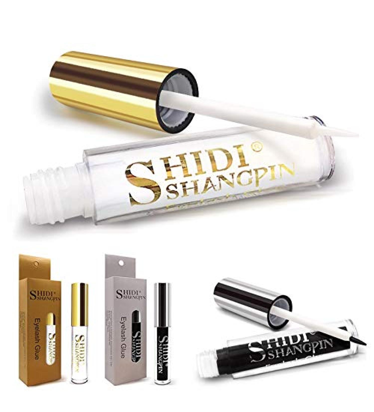 ShidiShangpin Eyelash Adhesive - Portable 5ml Clear & Black for Eyelash Extensions | Beauty & Cosmetic Accessories - Buy Online on GoSupps.com