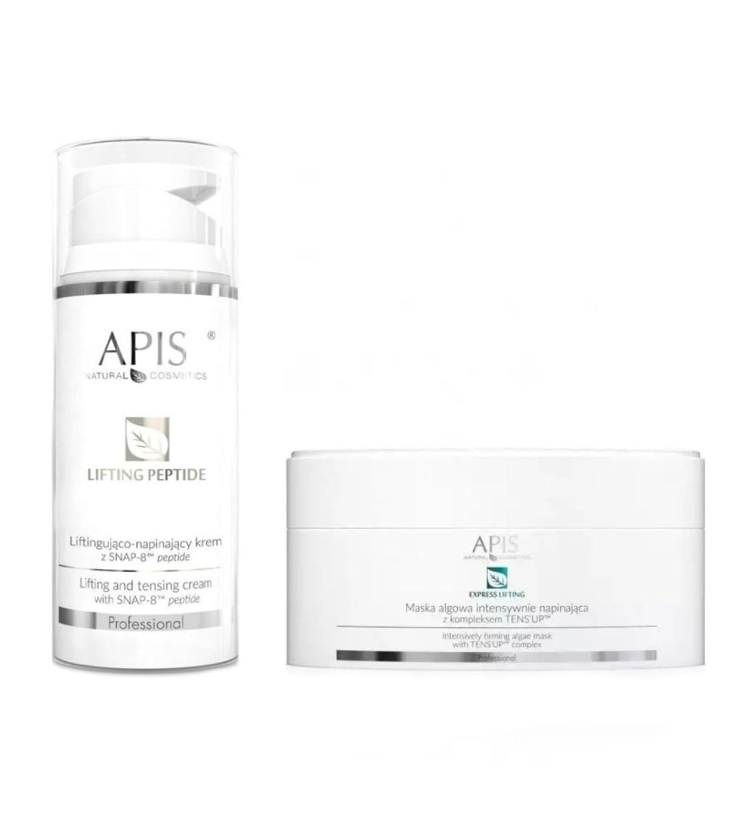 Bee APIS Express Lifting algae mask & lifting petide ultrasonic tension gel set direct lifting effect hyaluron & SNAP8 peptides ideal for NuFace ultrasonic gel for face and alginate masks