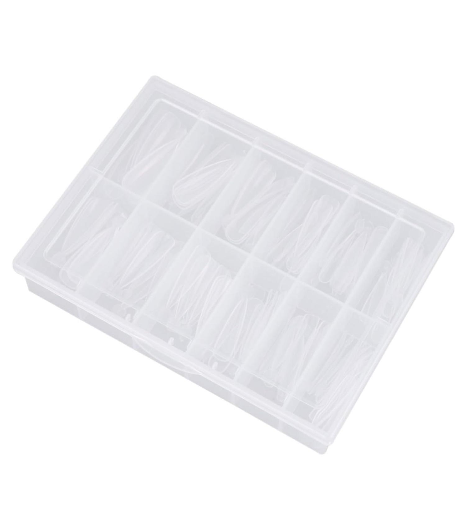 Housoutil Nail Extension Fake Nails Coffin Cosmetic False Nails Oval Nails Tips Whiting Full Coverage U as Postizas Decoradas Manicure False Nails Model Fake Acrylic Nails French Gel White - Buy Online on GoSupps.com