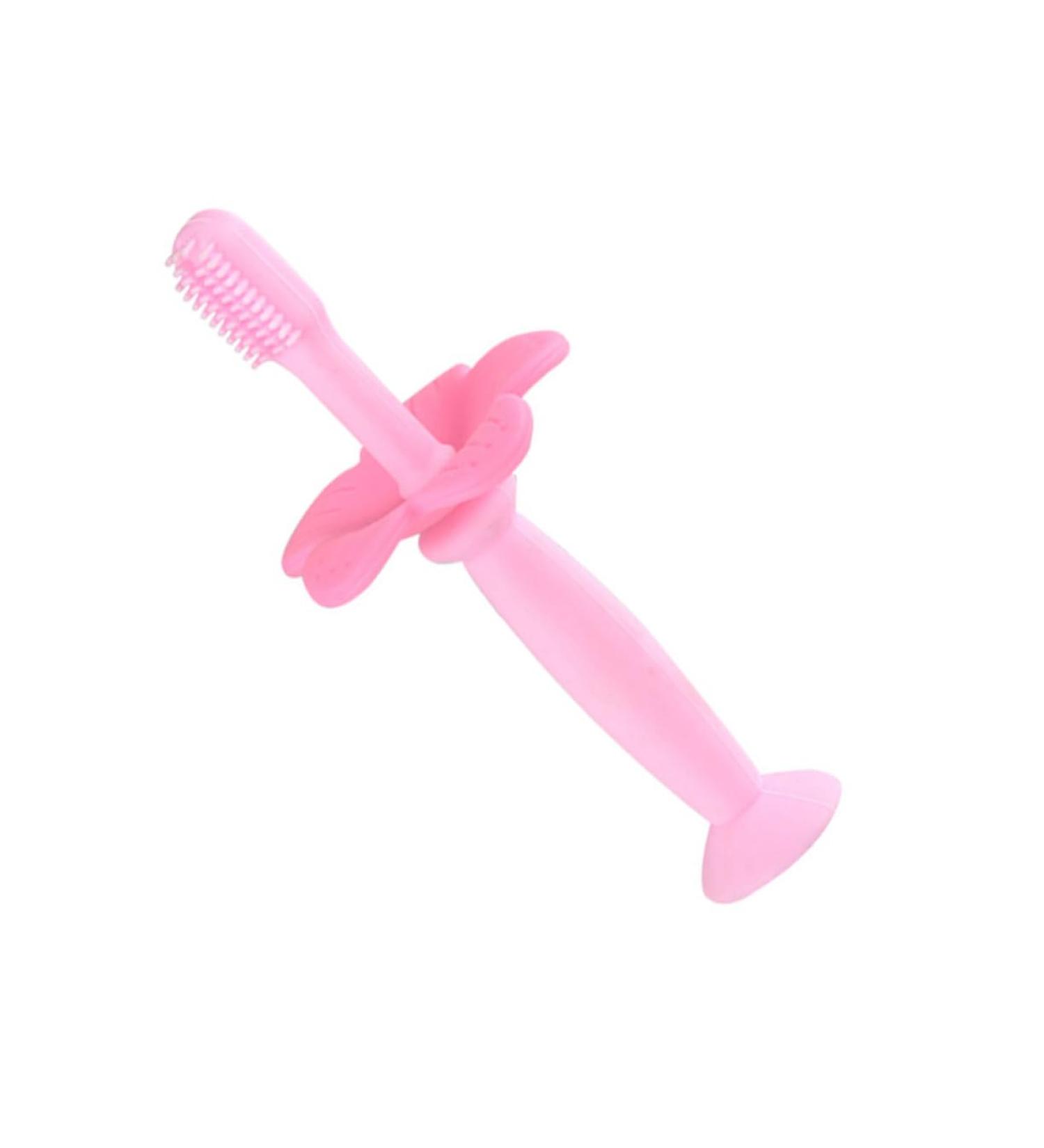 Ipetboom Baby Training Toothbrush - Interfection Hand Toothbrush for Kids - Pink Manual Bristle Toothbrush (1 Pack) - Buy Online on GoSupps.com