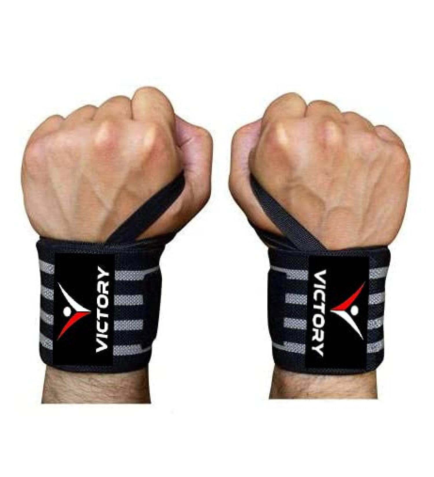 Professional Wrist Wrap Band for Gym & Fitness - Comfortable Grey Wrist Strap for Enhanced Support - Buy Online on GoSupps.com