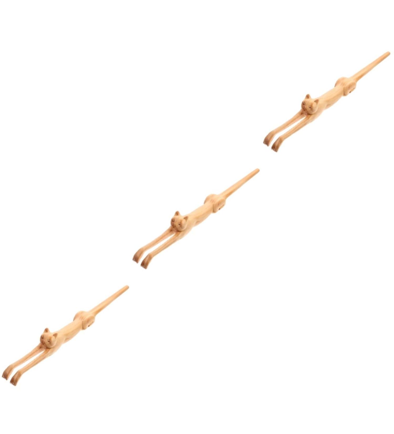 Tovinanna 3-St Scratch Sabberlack Relaxan - Portable Cat-Shaped Wooden Back Massager for Itching Relief | International Shipping Available - Buy Online on GoSupps.com