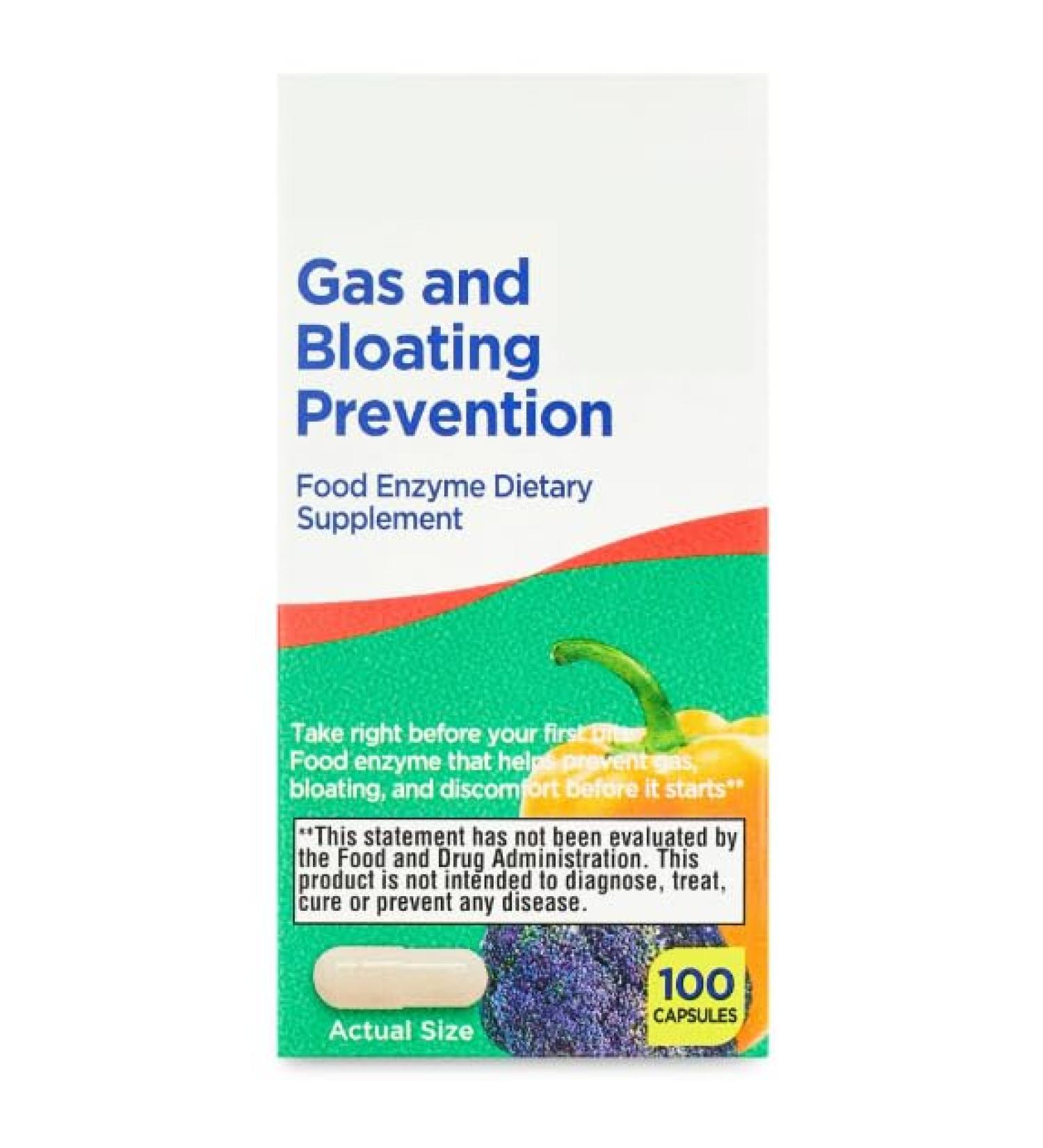 SEDLAV Gas Relief and Prevention Food Enzyme Capsules 100 Count Sticker