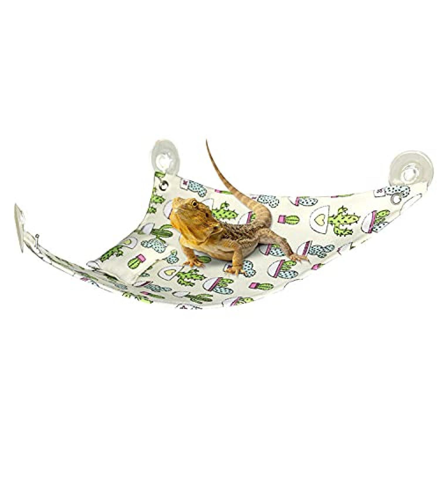 Vinnykud Reptile Hammock with Pillow | Habitat Decor for Lizards & Snakes | 33x33x48cm Beige - Buy Online on GoSupps.com