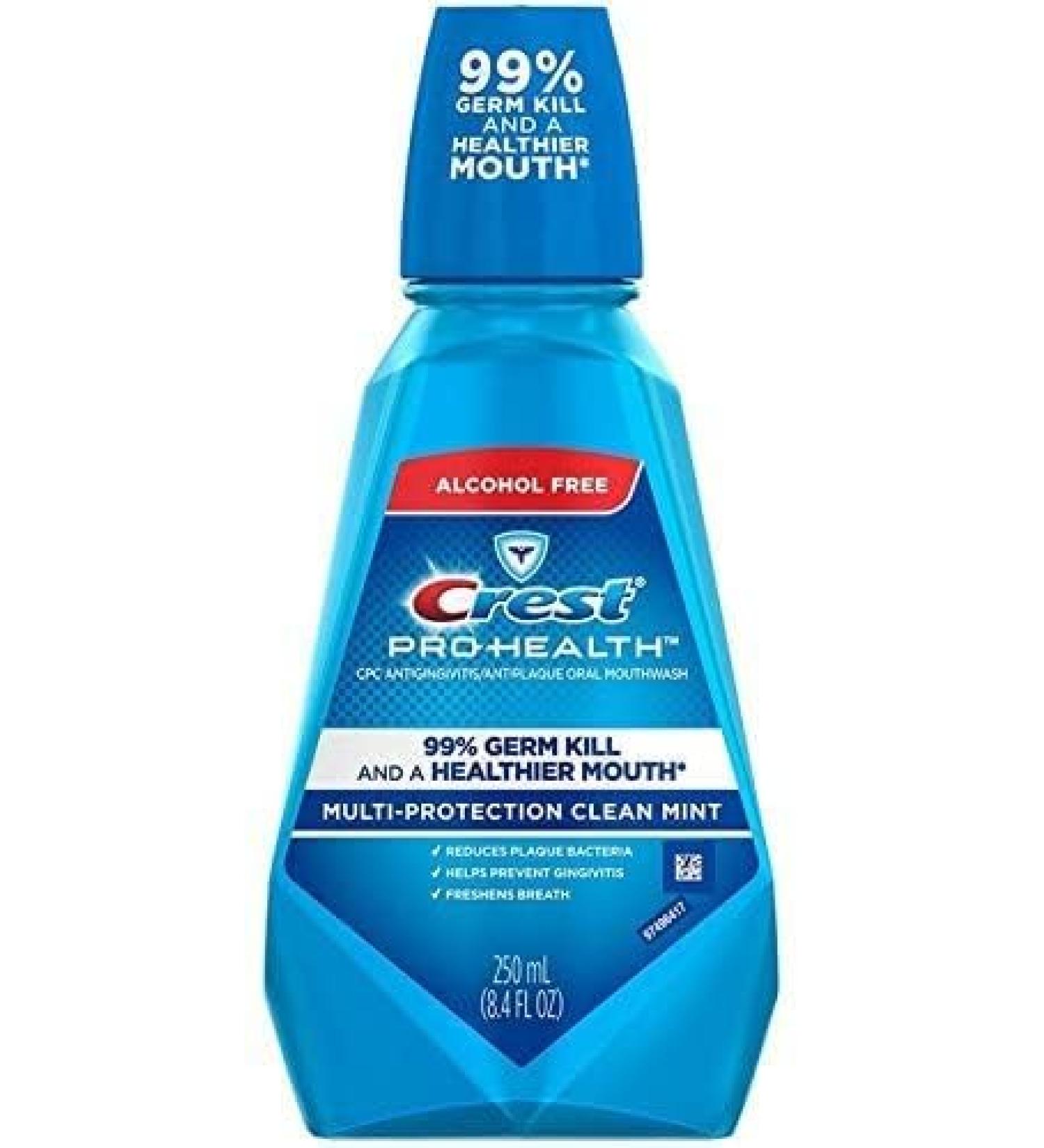 Crest Pro-Health Antiplaque Oral Mouthwash Multi-Protection Mint 8.4 oz ( Pack of 7)