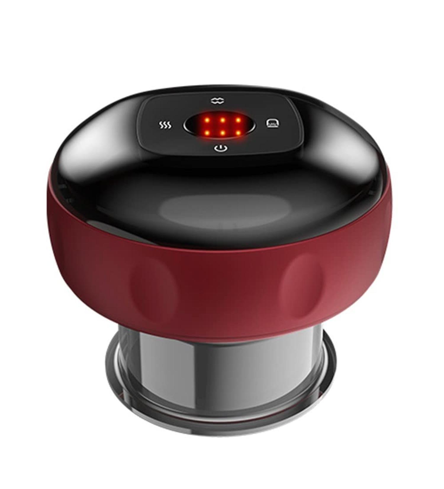 Electric Cupping Therapy Massager - Portable USB Rechargeable & Adjustable Massage Tool in Red - Buy Online on GoSupps.com