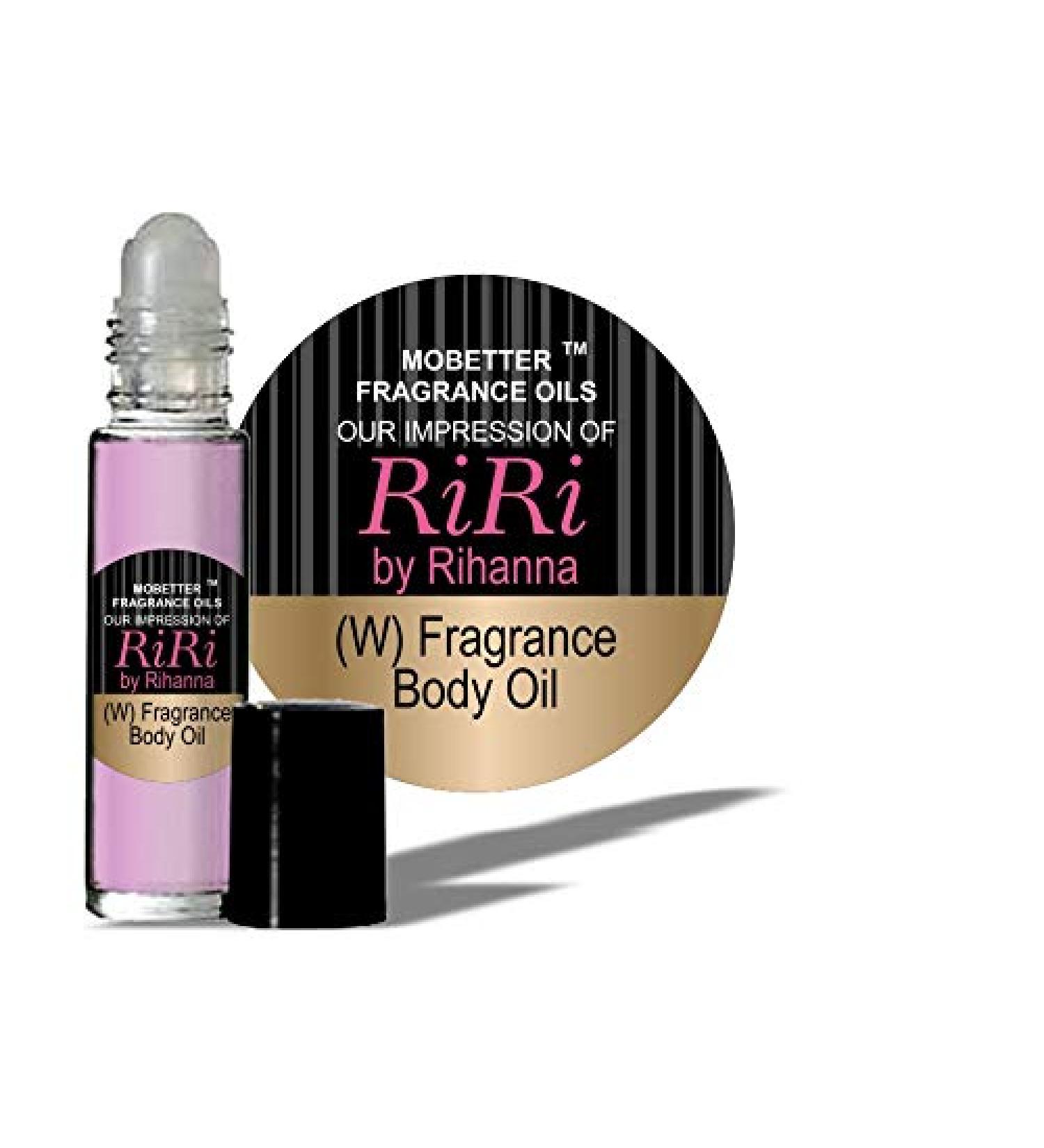 Mobetter Fragrance Oils' Our Impression of RiRi (W) Women Perfume Body Oil vanilla fruity sweet tropical rum powdery white floral woody fresh citrus 0.33 Fl Oz (Pack of 1)