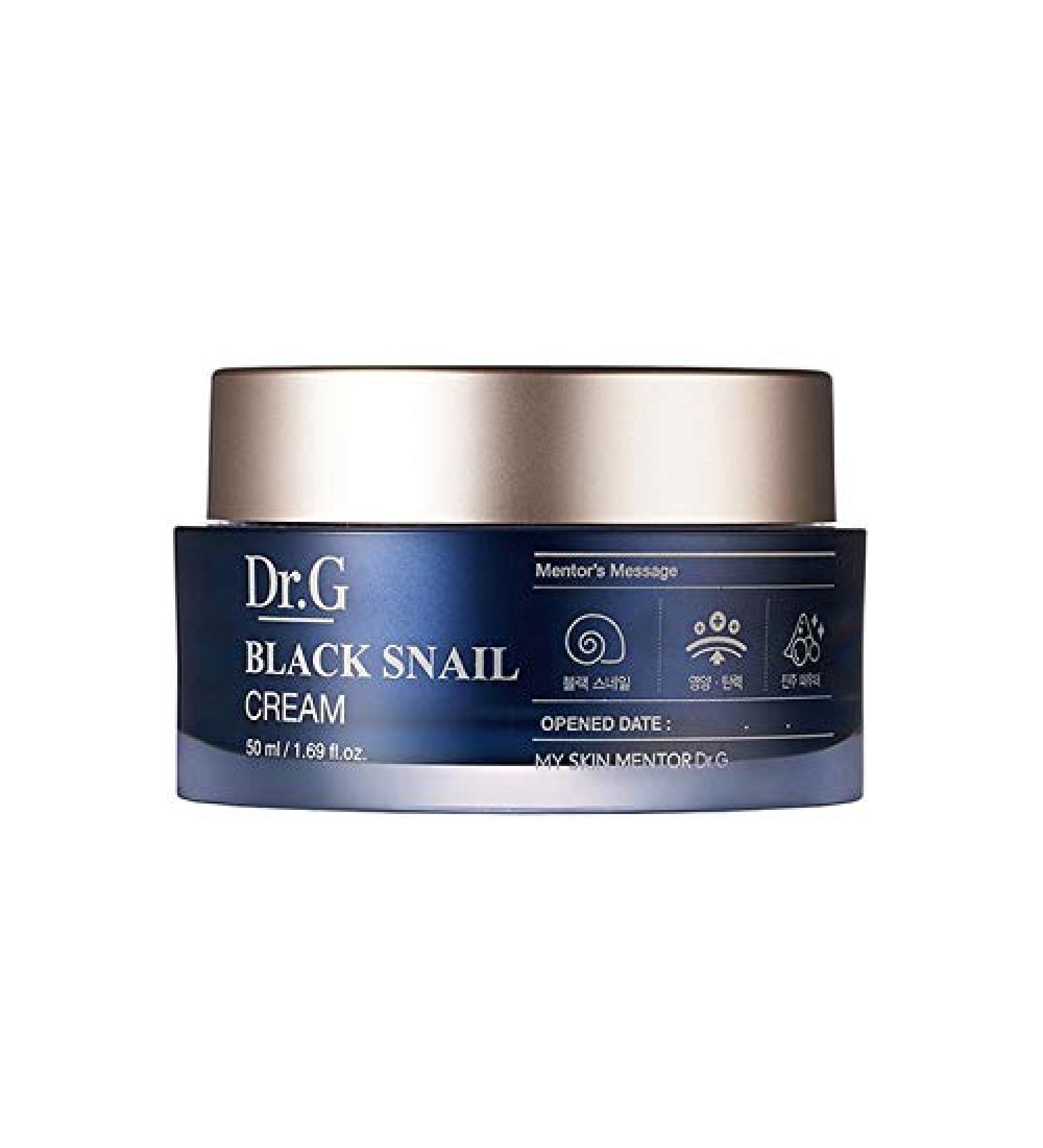 Dr.G Black Snail Cream 50ml - Hydrating Anti-Aging Skincare - 1.69 Fl Oz - Buy Online on GoSupps.com