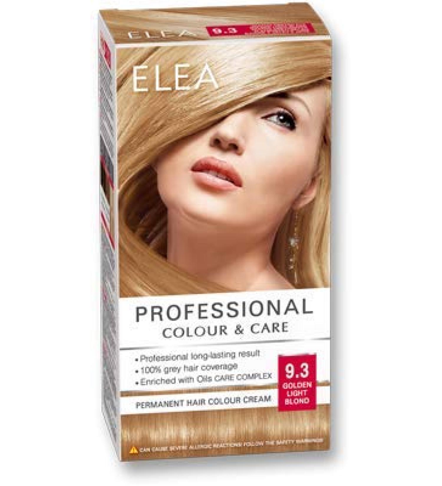 ELEA PROFESSIONAL PERMANENT HAIR COLOR CREAM 93 GOLDEN LIGHT BLONDE WITH OIL CARE COMPLEX