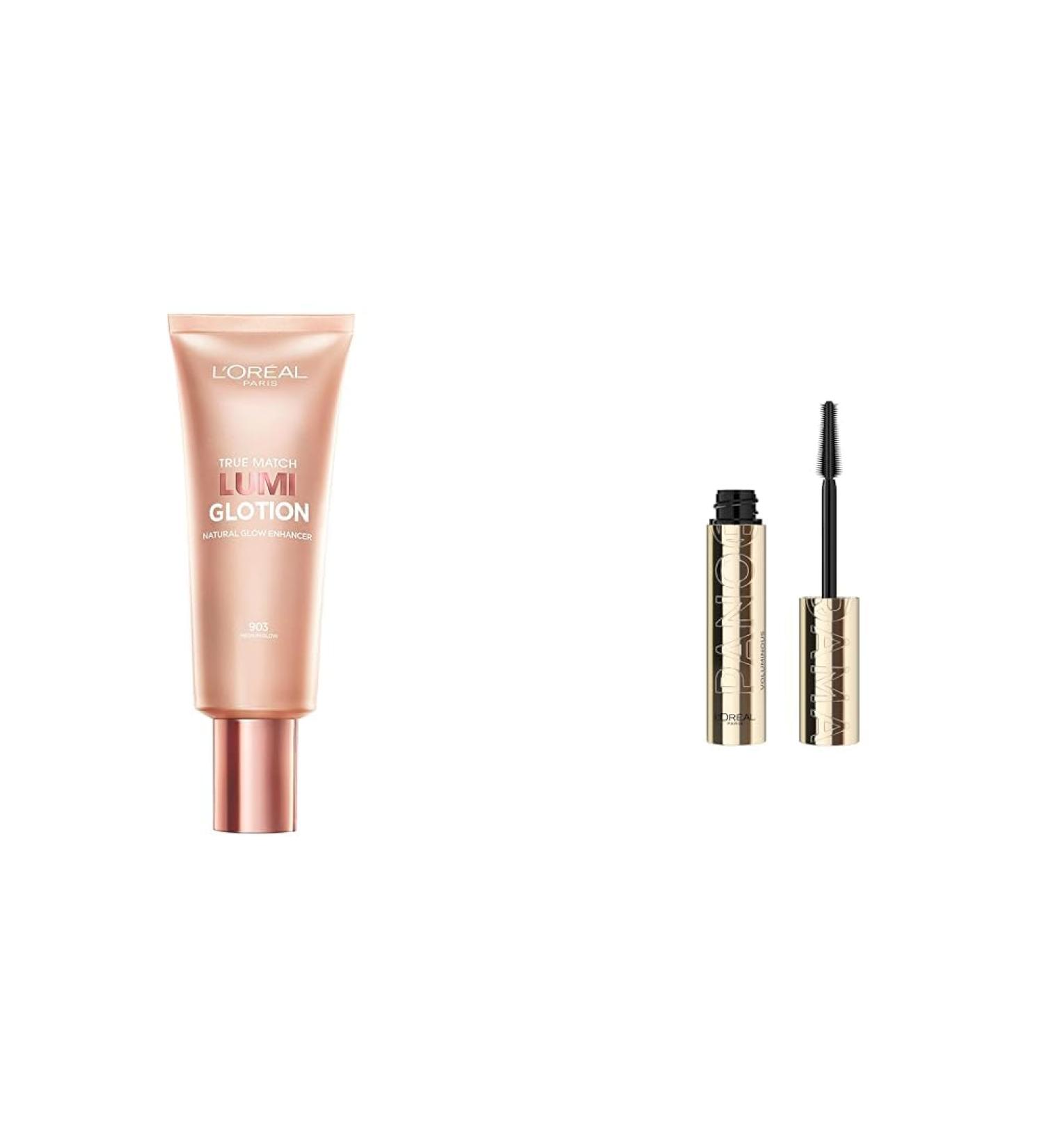L Or al Paris True Match Lumi Glotion Natural Glow Enhancer Instantly Hydrates and Illuminates Skin & Voluminous Panorama Mascara Volumizing and Lengthening Mascara Washable Longwear - Buy Online on GoSupps.com