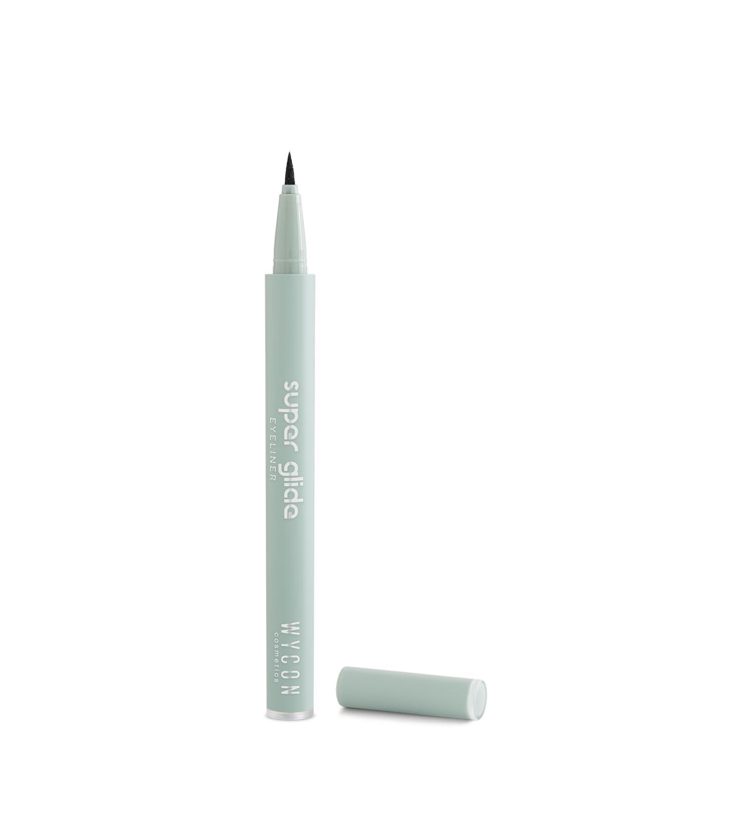 WYCON cosmetics WYCON Cosmetics Super Glide Eyeliner Black in a waterproof pen with a fine tip and precise line