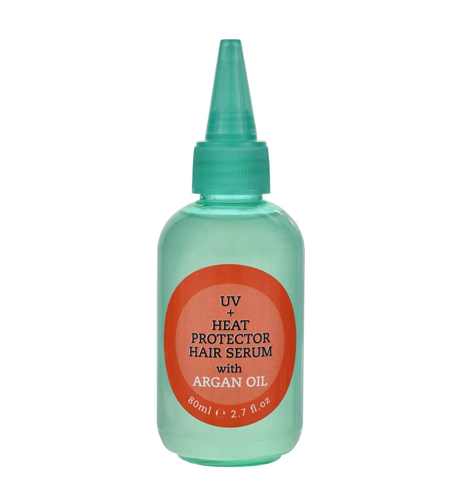 PURECODE UV + Heat Protector Serum with pure Argan Oil from Morocco 2.7oz Moisturizes Defends Sun Damage and Adds Shine to the Hair