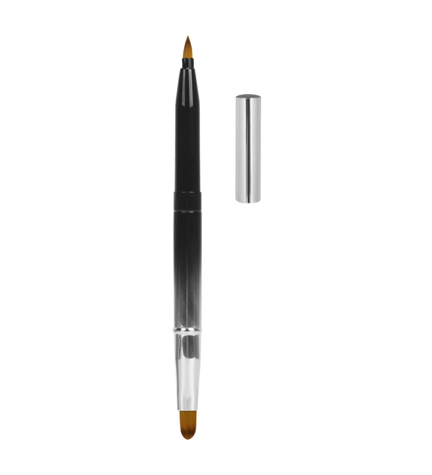 Arqumi Double-Ended Lip Makeup Brush | Lightweight Retractable Lip & Eyeshadow Applicator for Daily & Travel Use | Protective Lid | Ideal for Women & Girls - Buy Online on GoSupps.com