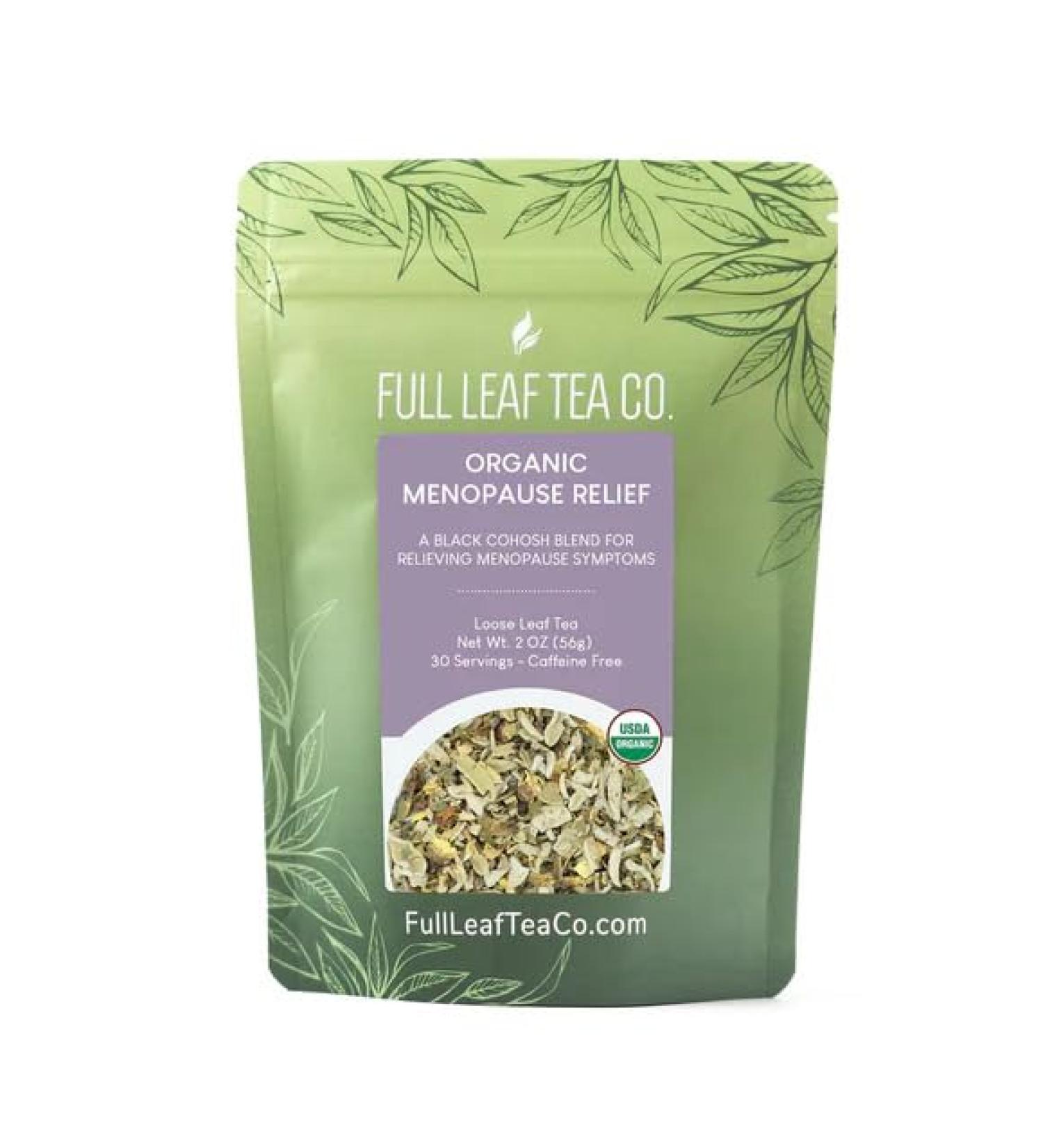 Organic Menopause Relief Loose Leaf Tea - 2oz Bag | Full Leaf Tea Co - Buy Online on GoSupps.com