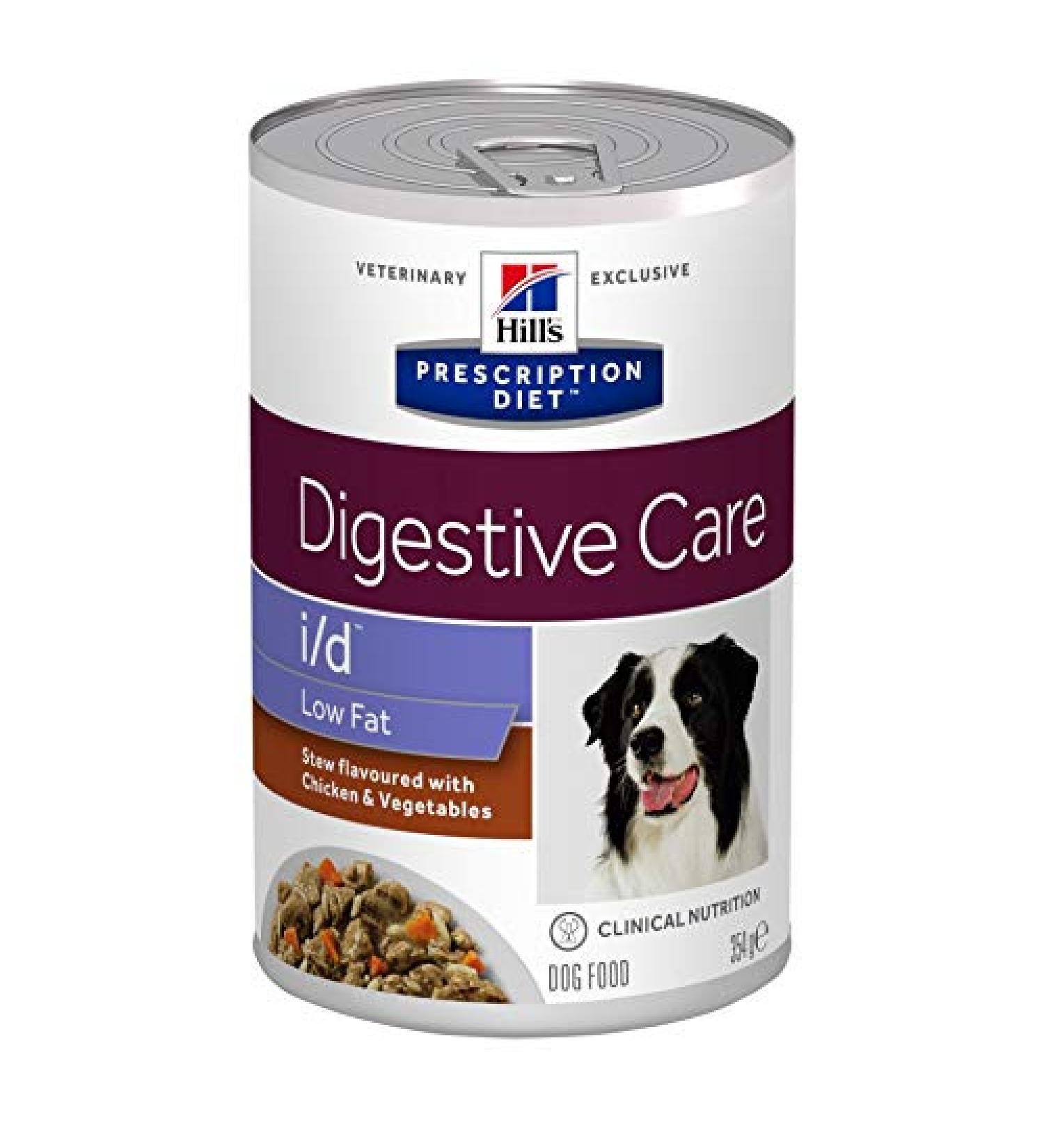 Hills Prescription Diet Canine i/d Low Fat Chicken & Veg Stew Wet Dog Food 12 x 354g Tins