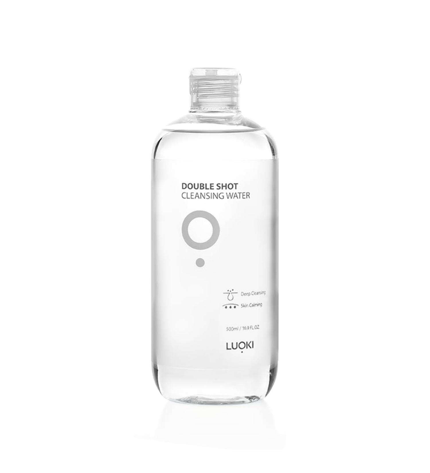 luoki Double Shot Cleansing Water 500ml (16.9 fl oz) - Hypoallergenic Deep Clean Micellar Cleansing Water and Makeup Remover (16.9 Fl Oz) (Pack of 1) 16.9 Fl Oz (Pack of 1) - Buy Online on GoSupps.com