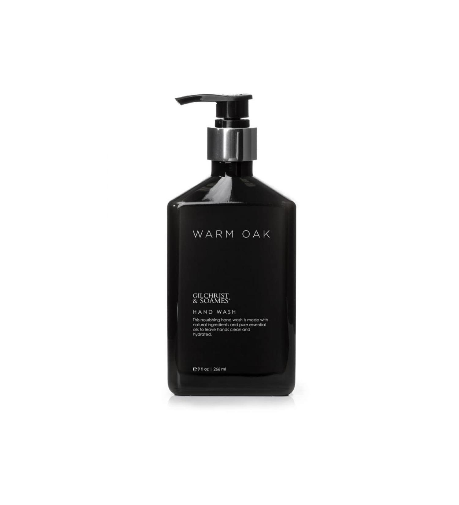 Gilchrist & Soames Warm Oak Hand Wash - 9oz - Natural Essential Oils - All Skin Types - Paraben, Sulfate, and Phthalate-Free - Buy Online on GoSupps.com