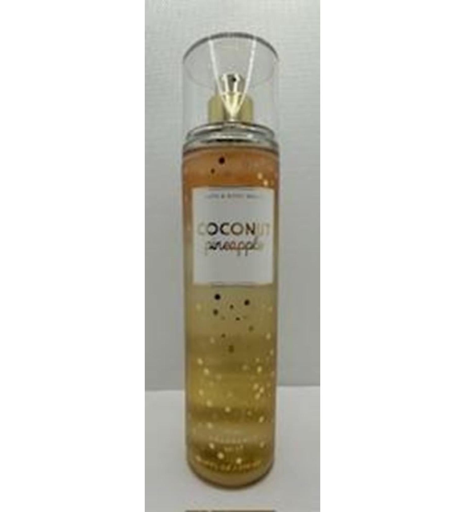 Coconut Pineapple Fine Fragrance Mist Spray 8 Ounce Yellow and White