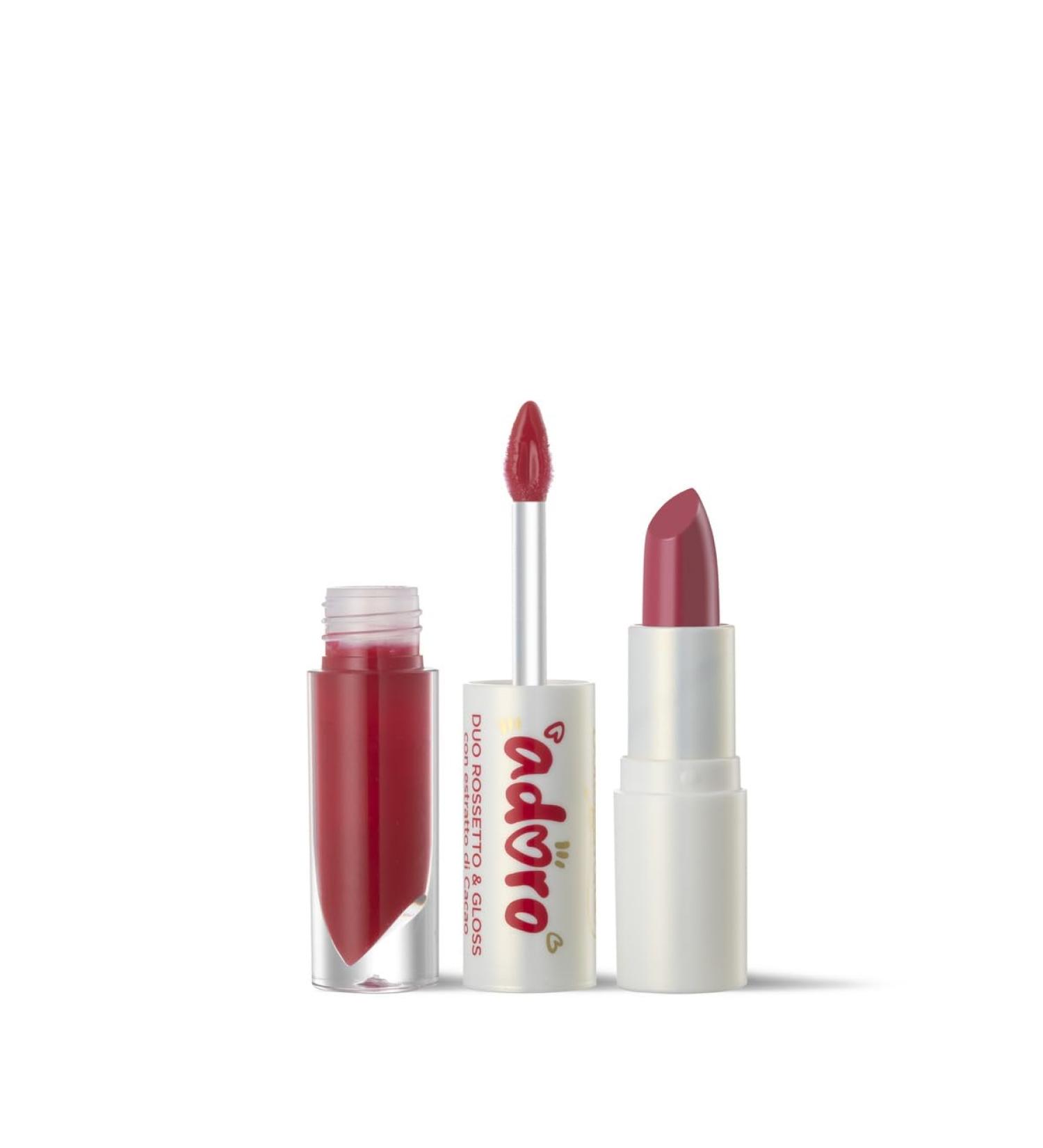  Bottega Verde Bottega Verde - Adoro Duo Lipstick & Gloss 3 ml + 3.5 ml with peony red cocoa extract - Buy Online on GoSupps.com