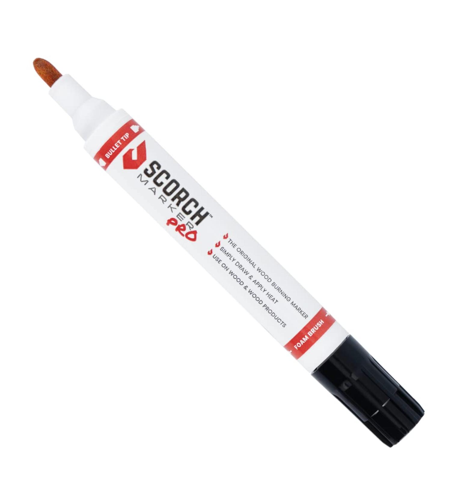 Scorch Marker Woodburning Tool Kit - Non-Toxic Chemical Wood Burner Set for DIY Arts and Crafts | Foam Tip & Brush Included - 1 Pack - Buy Online on GoSupps.com