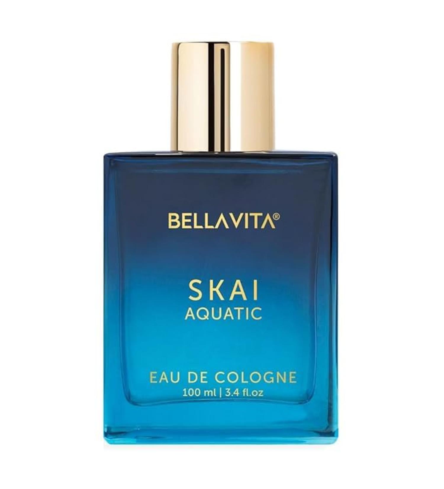 B.ell.a Vi.ta Luxury Skai Aquatic Unisex Eau De Cologne with Bergamot Lavender & Patchouli|Premium Long Lasting Woody Fragrance for Men & Women 100 ML - Buy Online on GoSupps.com