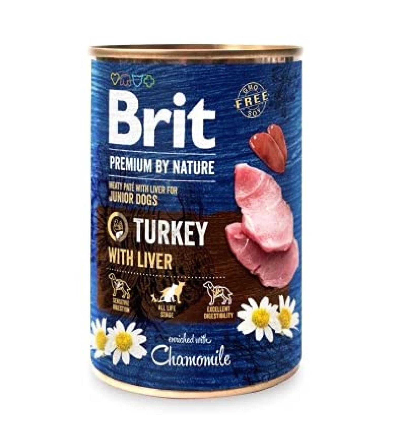 BRIT Premium by Nature Dinde au Foie Foie de Dinde pour Chiots 800 g
