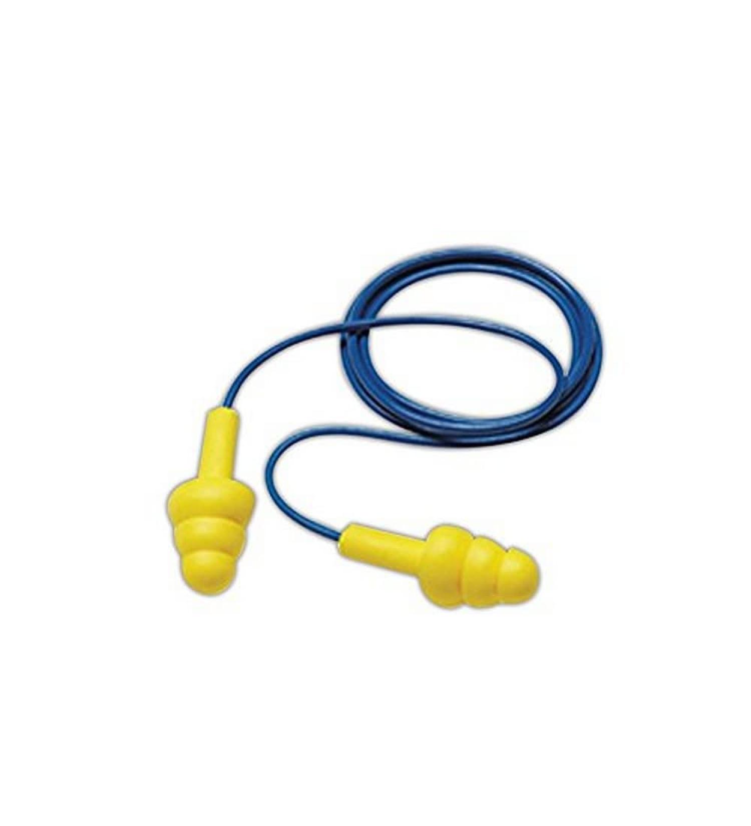3M 340-4014 E-A-R Ultra Fit Reusable Corded Earplugs 11 Tan Blue