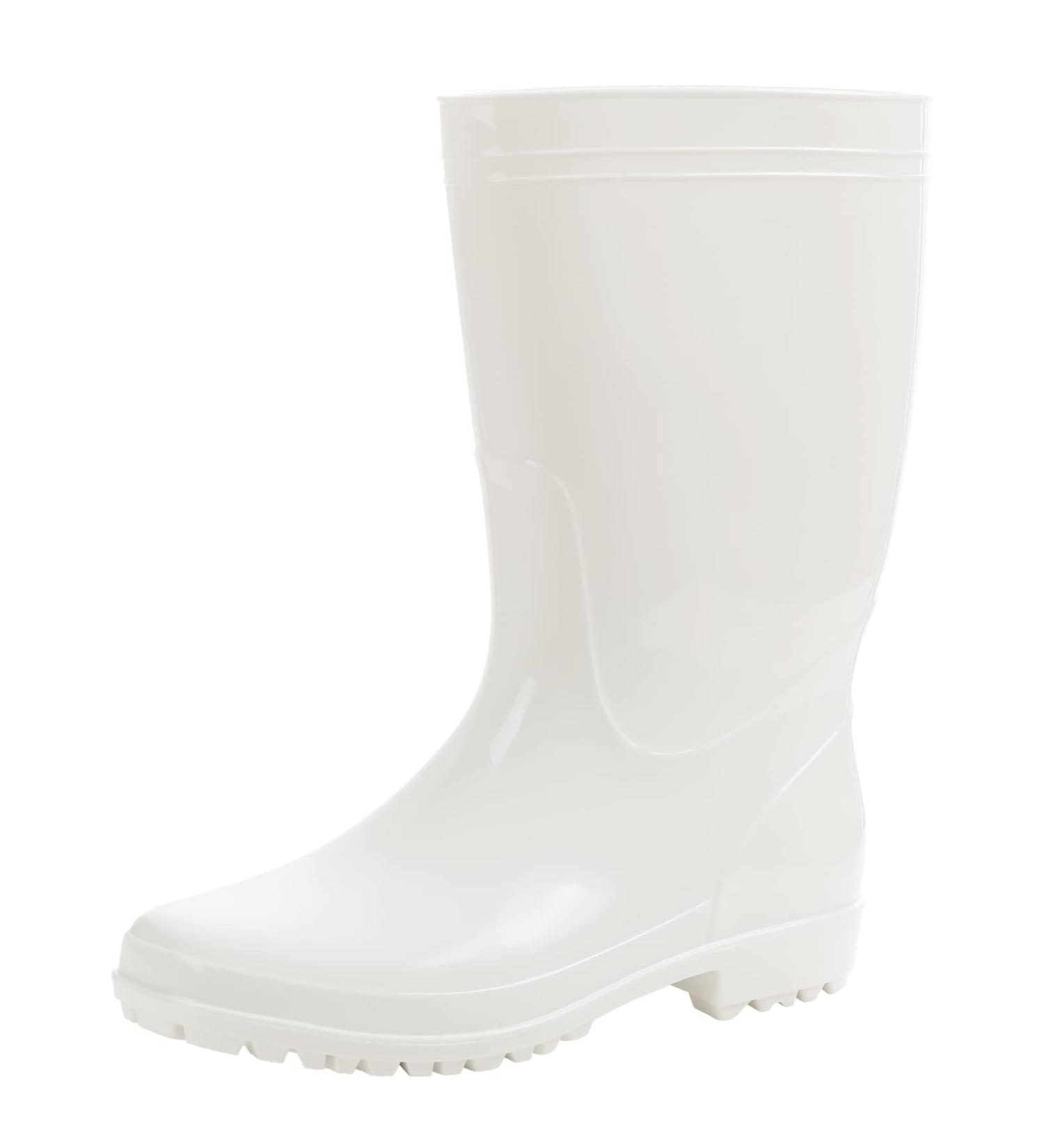 Comwarm Men's Black PVC Mid-Calf Rain Boots - Size 11.5 | Waterproof, Anti-Slip Outdoor Work Rubber Boots - Buy Online on GoSupps.com