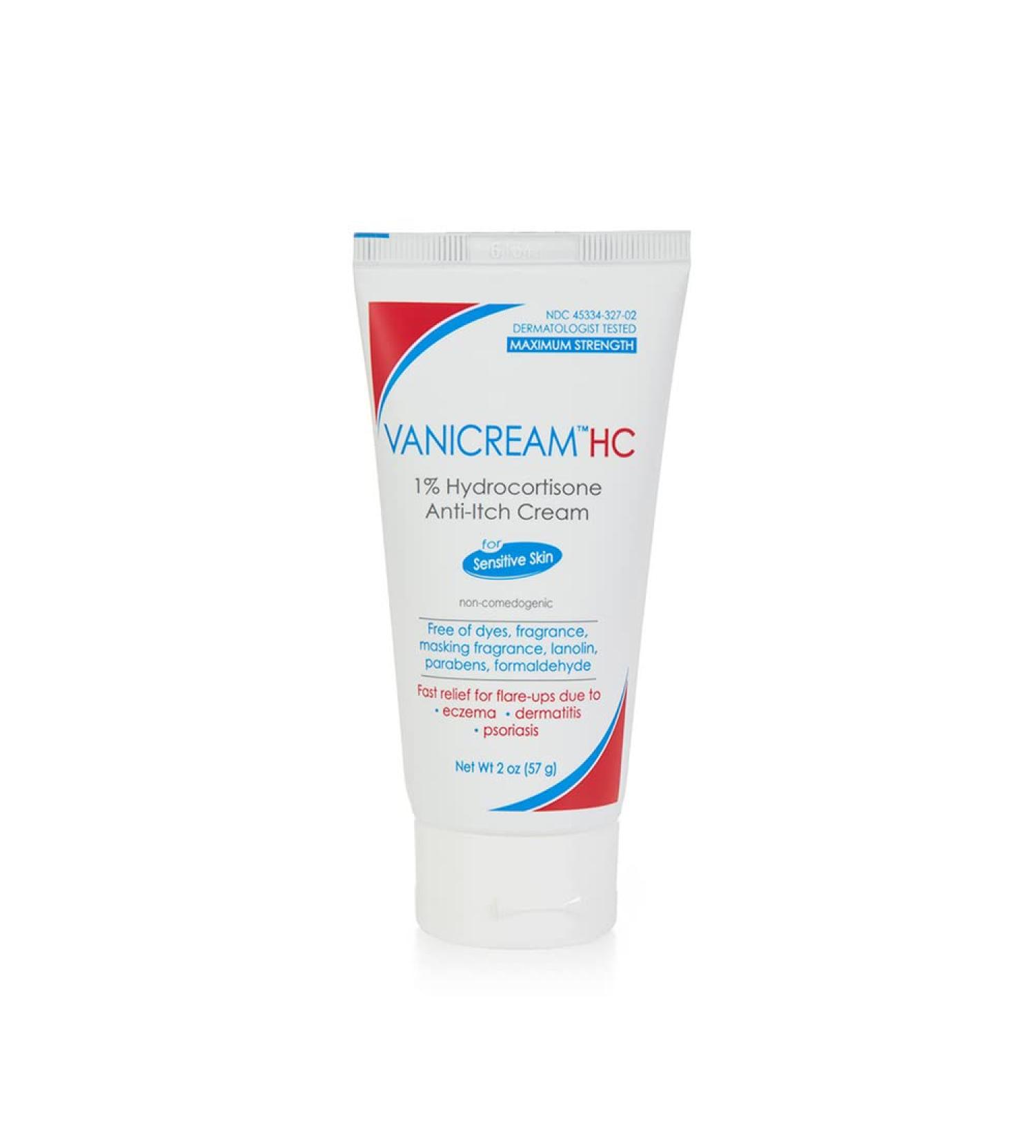 Vanicream 1 Hydrocortisone Anti-Itch Cream 2 oz - Maximum OTC-Strength Formula for Sensitive Skin - Buy Online on GoSupps.com