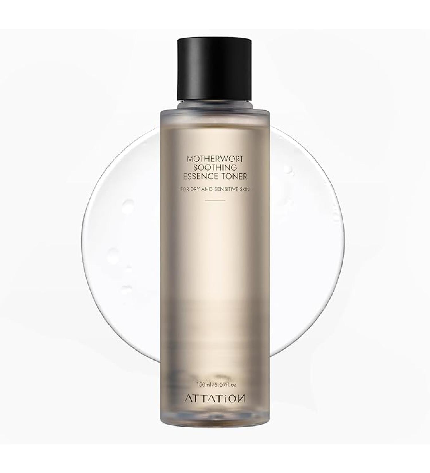 ATTATION Motherwort Soothing Essence Facial Toner Herbal Extract for Dry and Sensitive Skin Vegan Korean Skincare Refreshing Hydrating Purifying for Glow and Glass Skin 150ml / 5.07fl. oz. - Buy Online on GoSupps.com