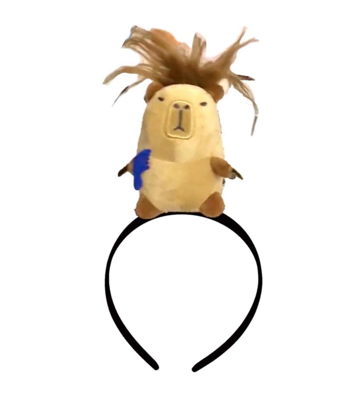hgnxa Cute Capybara Hairband Cartoon Animal Hairband Hair Hoop for Youngsters and Cosplay Stylish Kids Girls Headdress Jewelry Brown - Buy Online on GoSupps.com