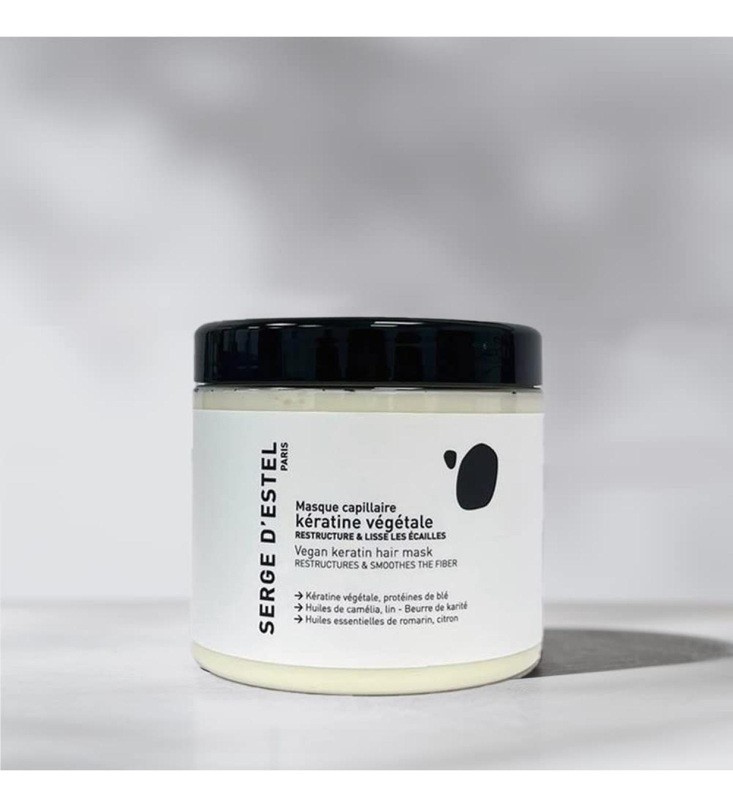 Keratin Mask for Dry and Damaged Hair 600g - Repairs and Restructures Hair Fiber - Smoothes Scales Eliminates Frizz - Shine Softness - 100% Vegan