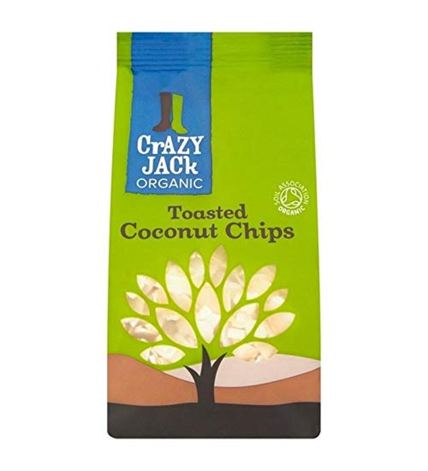 Crazy Jack 4x Jack Fou Organic Roasted Coconut Chips 100g