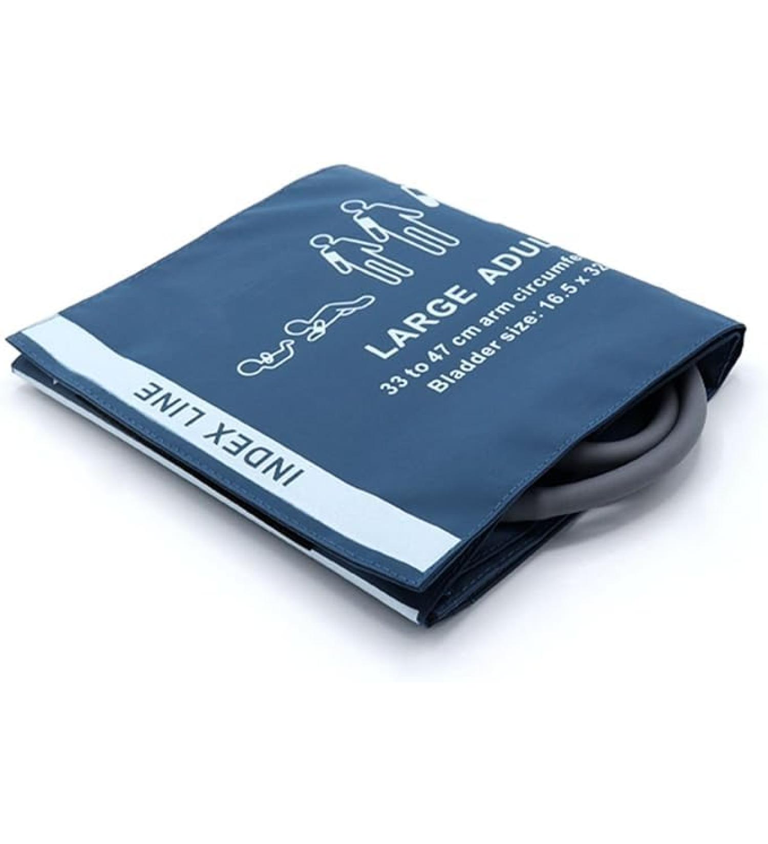 Universal NIBP Cuff for Large Adult 33-47cm Double Tube Reusable PU Replacement Blood Pressure Cuff No Connector. Large Adult Blue PU+Dual Tubes - Buy Online on GoSupps.com