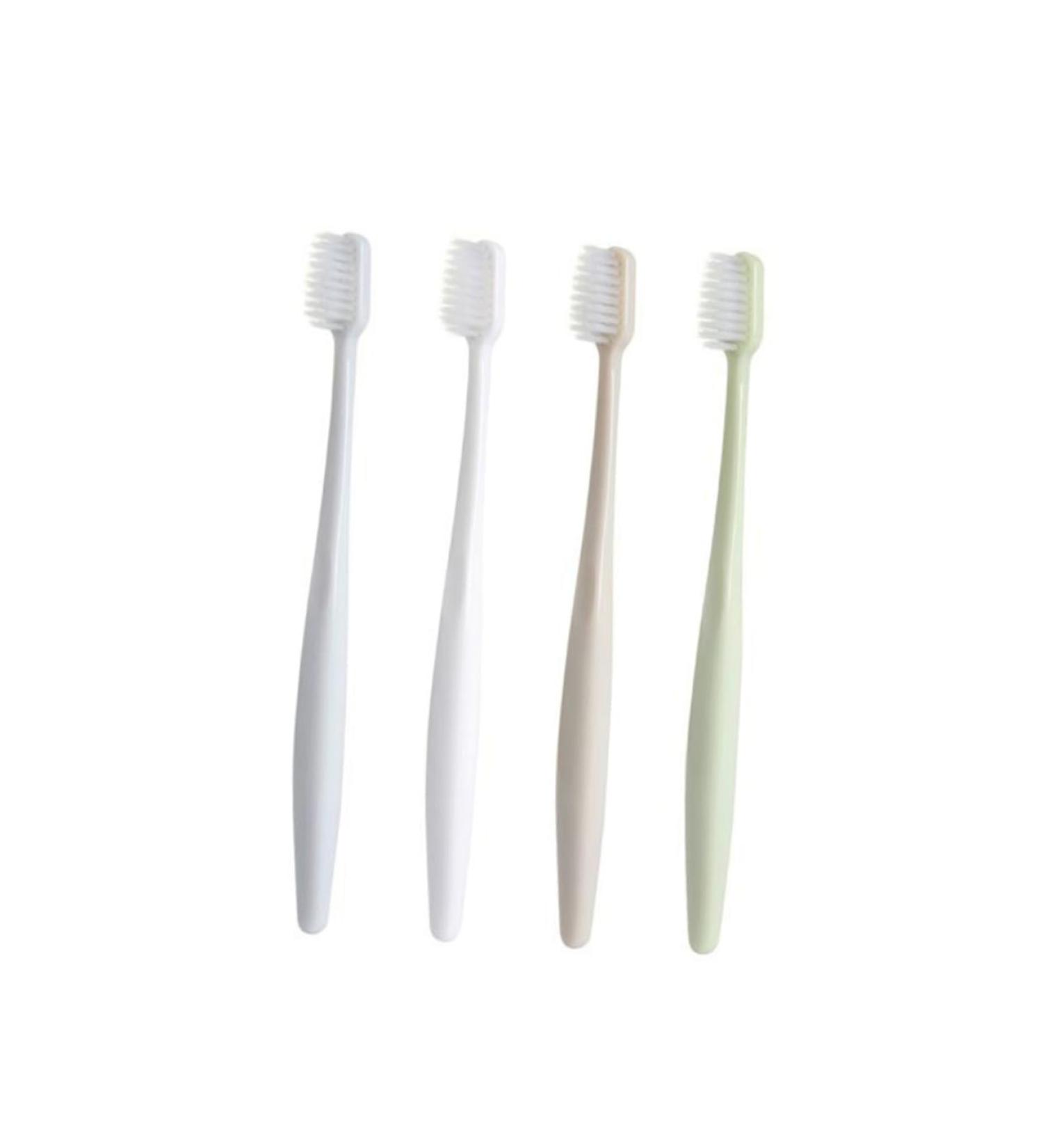 Partykindom Natural Sensitive Toothbrush Set - 4 Pack Eco-Friendly Hand Toothbrushes for Household Use | International Shipping Available - Buy Online on GoSupps.com